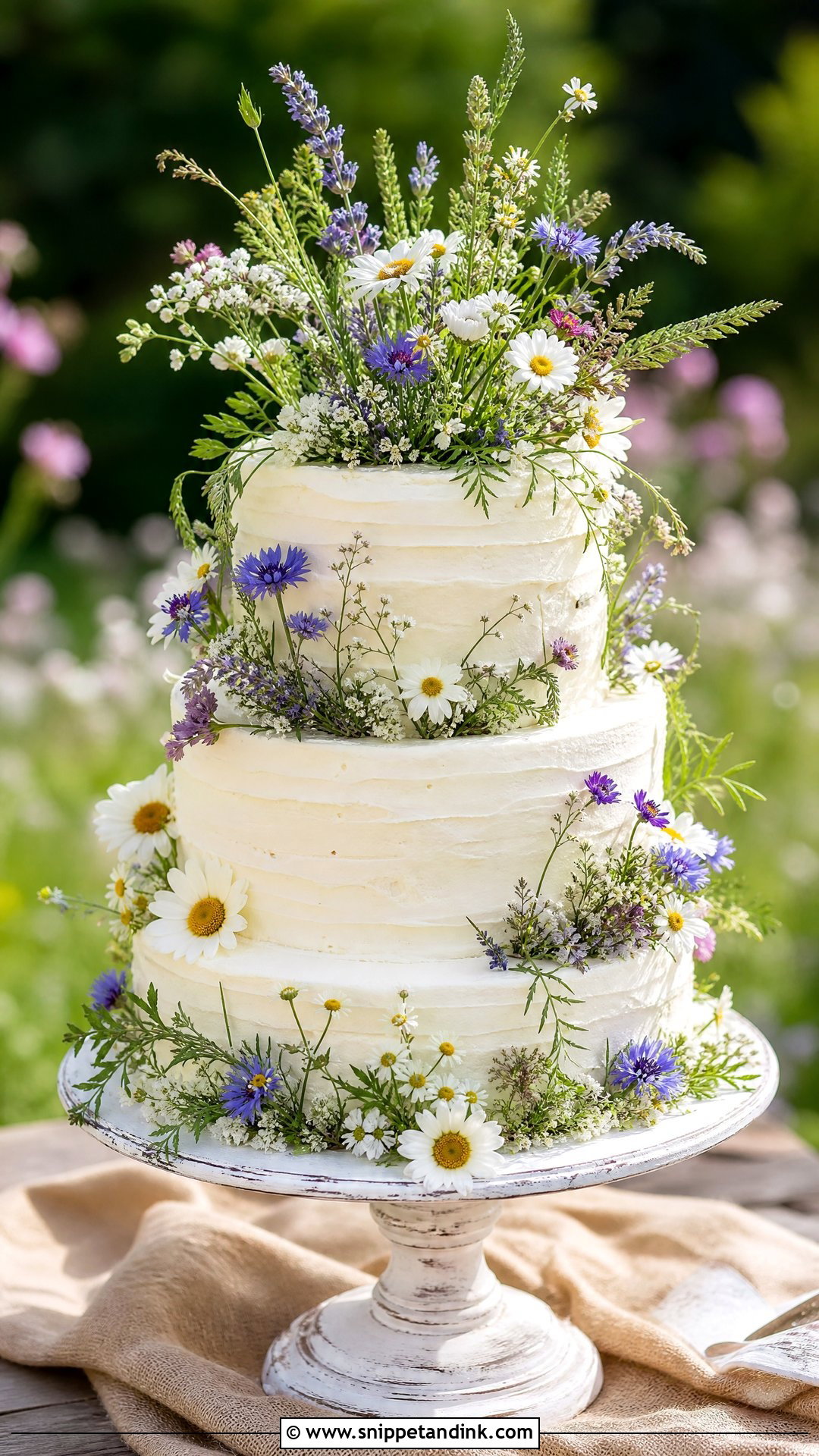 Wildflower Wedding Cake - Snippet and Ink - 20 Wedding Cake with Flowers