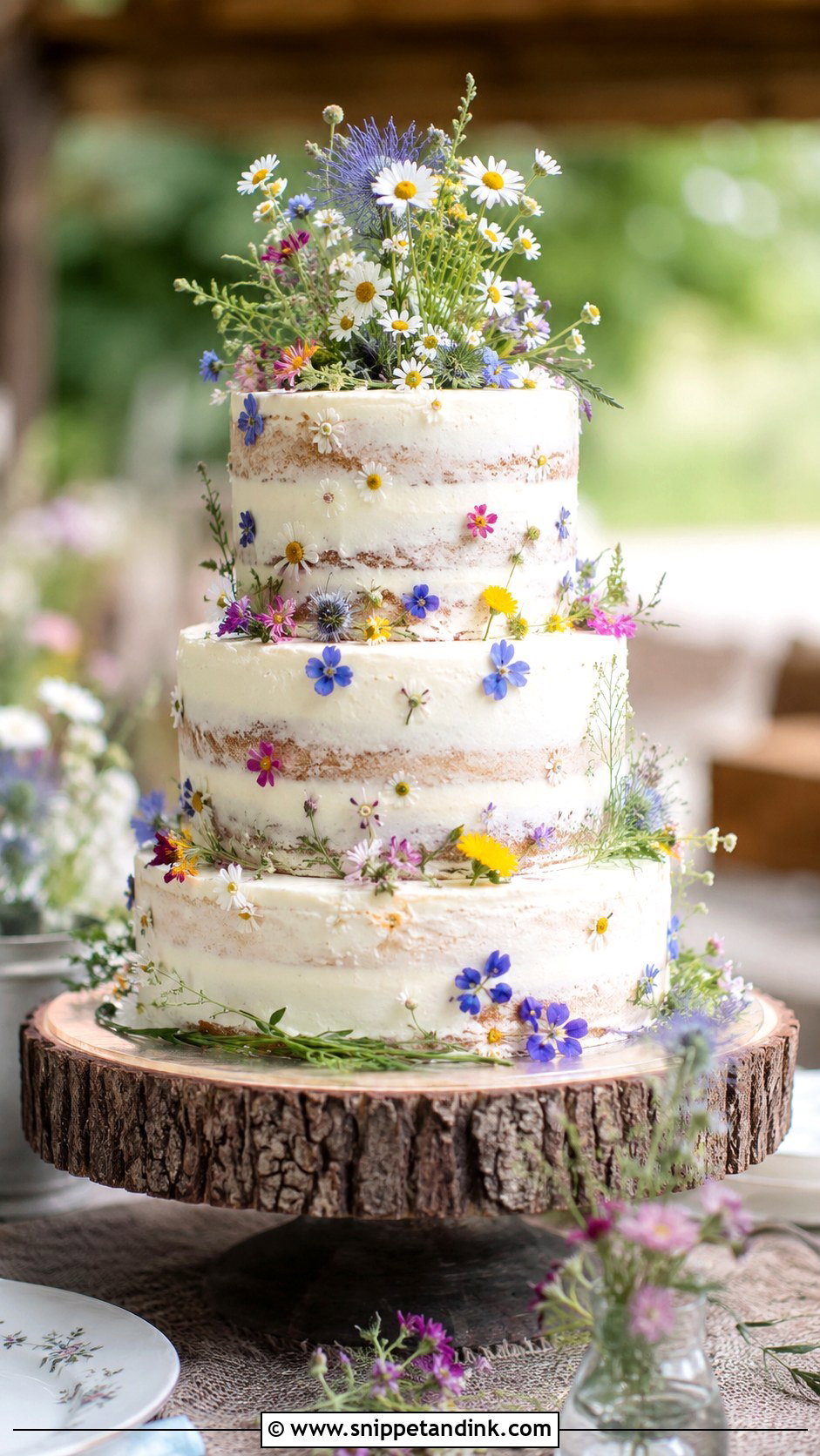 Wildflower Wedding Cake - Snippet and Ink - 25 Flowers for Wedding Cake Ideas