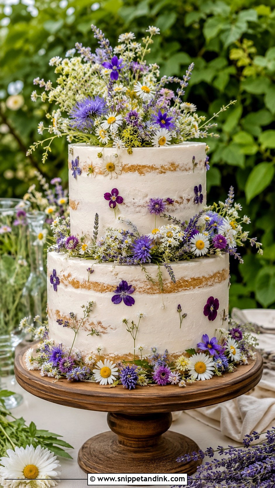Wildflower Wedding Cake - Snippet and Ink - 30 Spring Flowers Wedding Cake Ideas