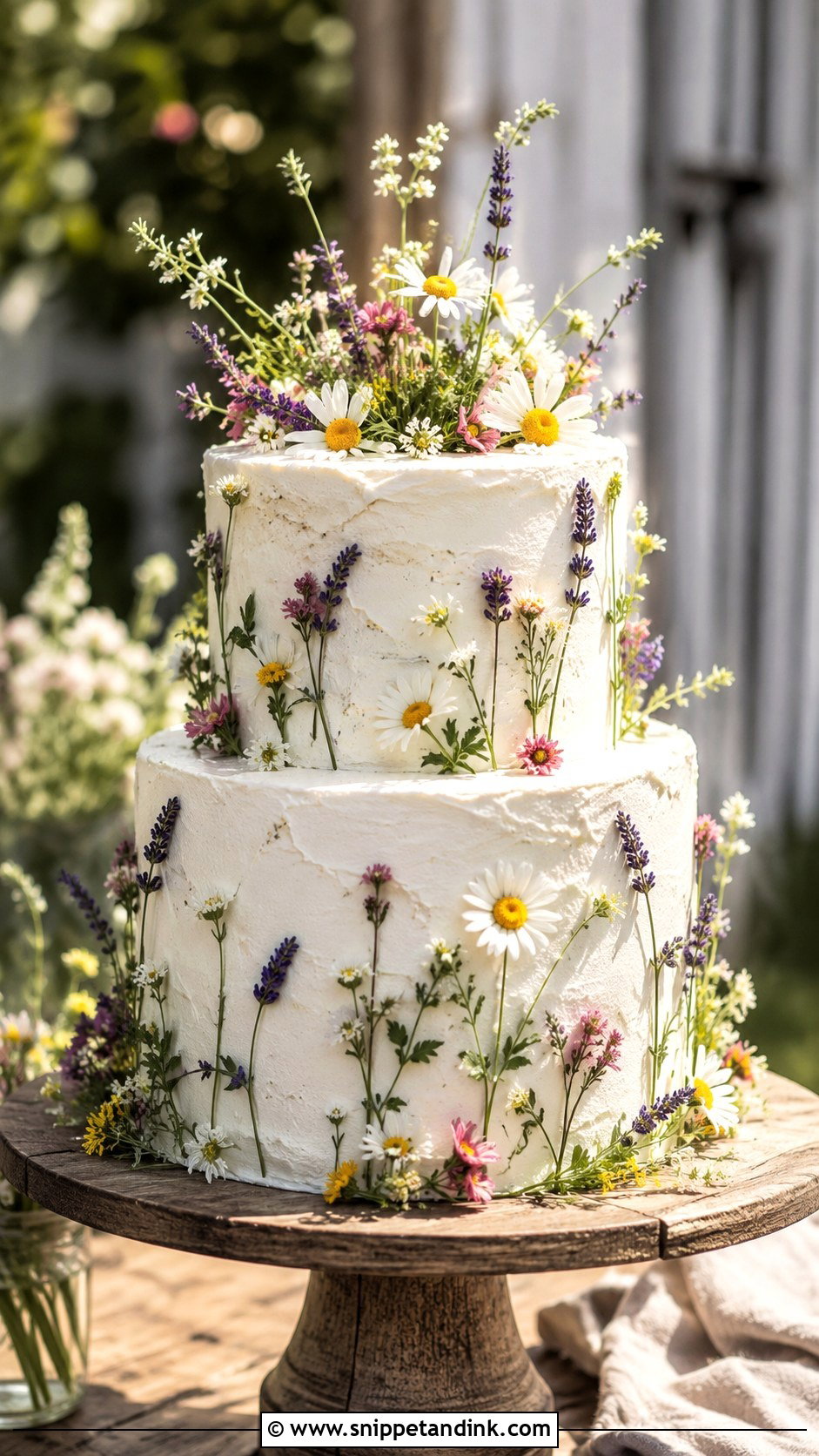 Wildflower Wedding Cake - Snippet and Ink - 20 Floral Wedding Cakes