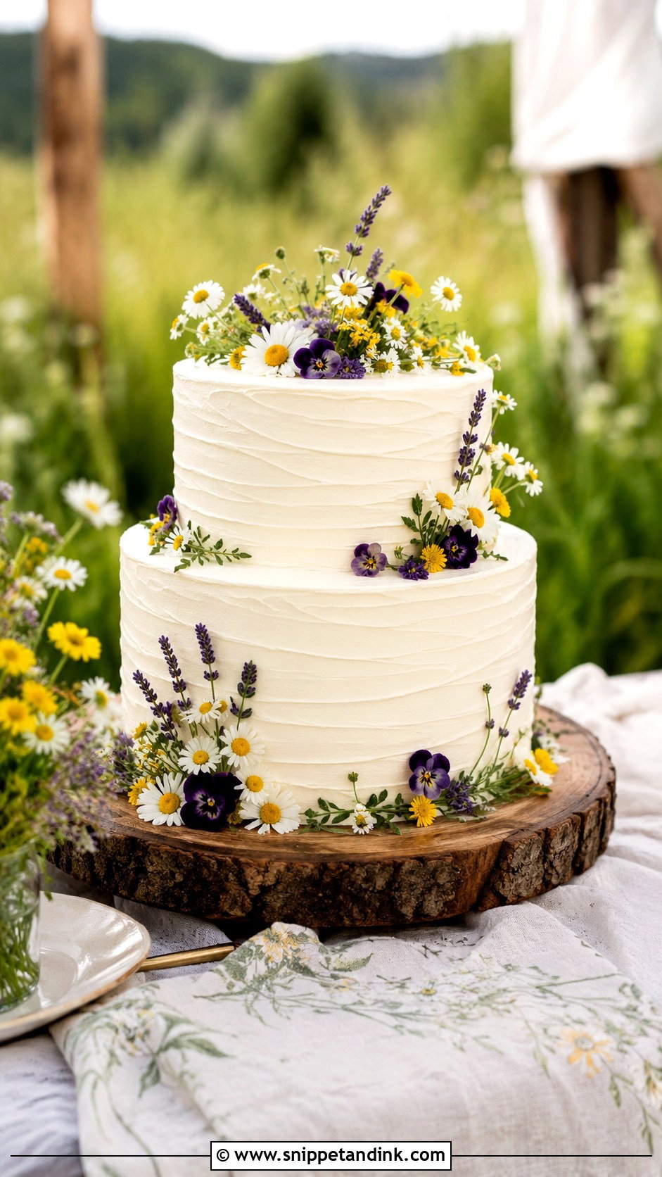 Wildflower Wedding Cake - Snippet and Ink - 20 Flower Cakes for Wedding