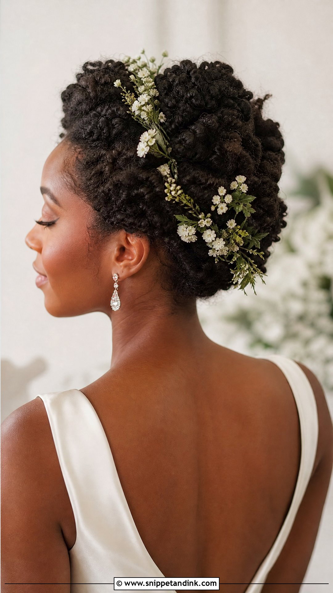 Wildflower Wedding Hair With Natural Hair - Snippet and Ink - 20 Wildflower Wedding Hair Ideas