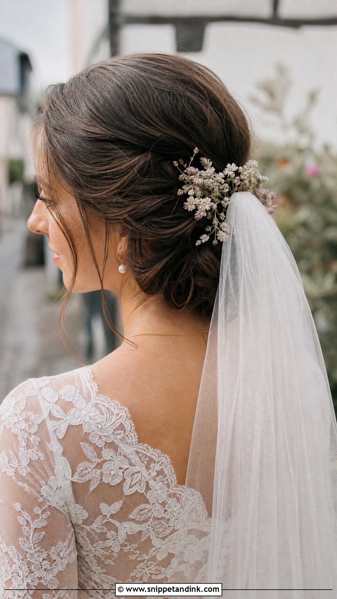 Wildflower Wedding Hair With Veil - Snippet and Ink - 20 Wildflower Wedding Hair Ideas