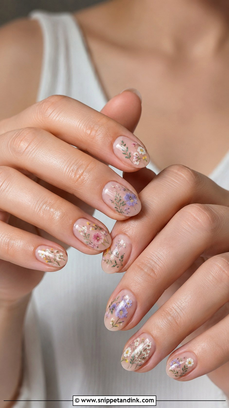 Wildflower Wedding Nails - Snippet and Ink - 20 Wedding Nails with Flowers