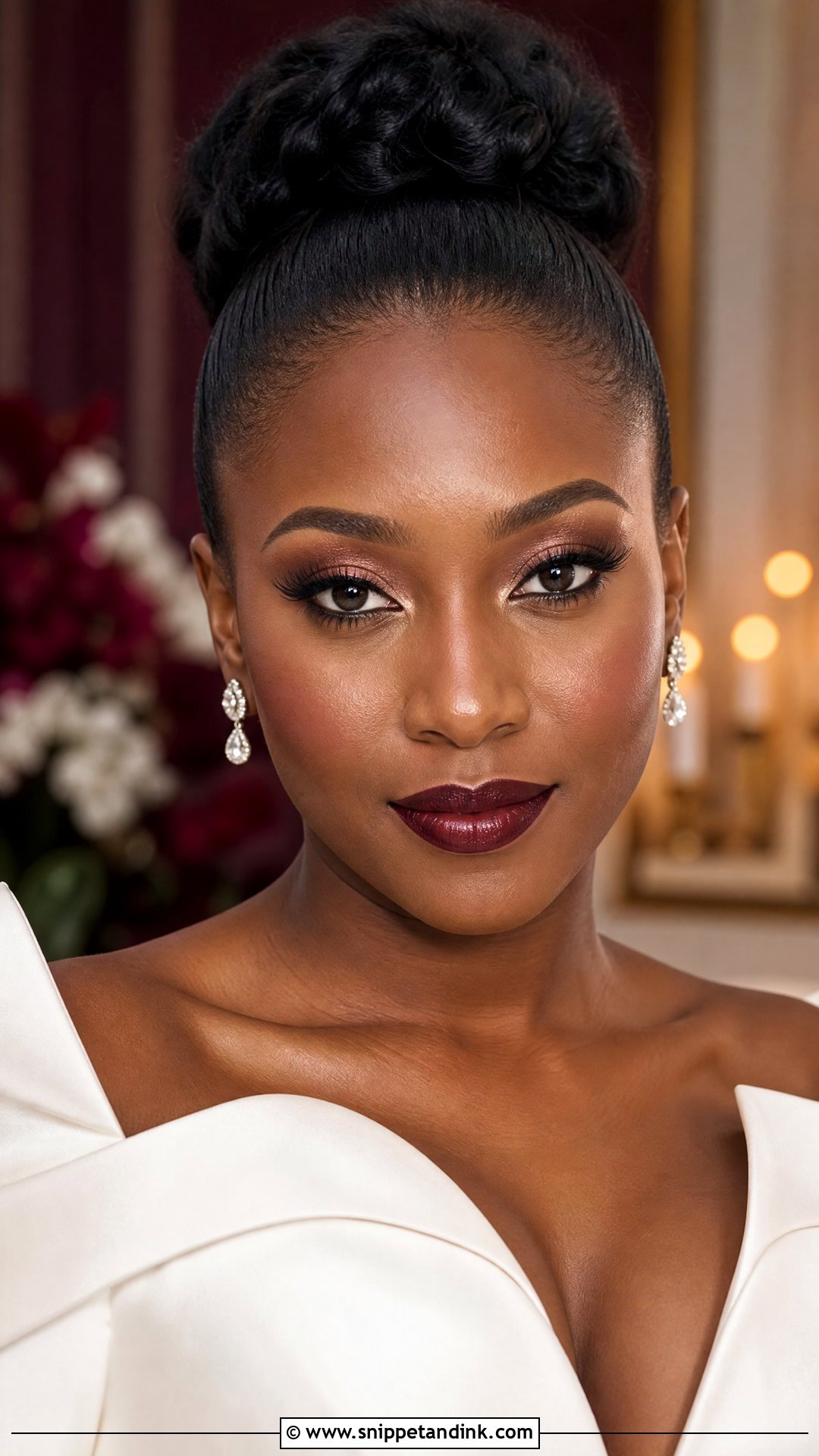 Wine Bridal Lip Color - Snippet and Ink - 20 Bridal Lip Color Ideas