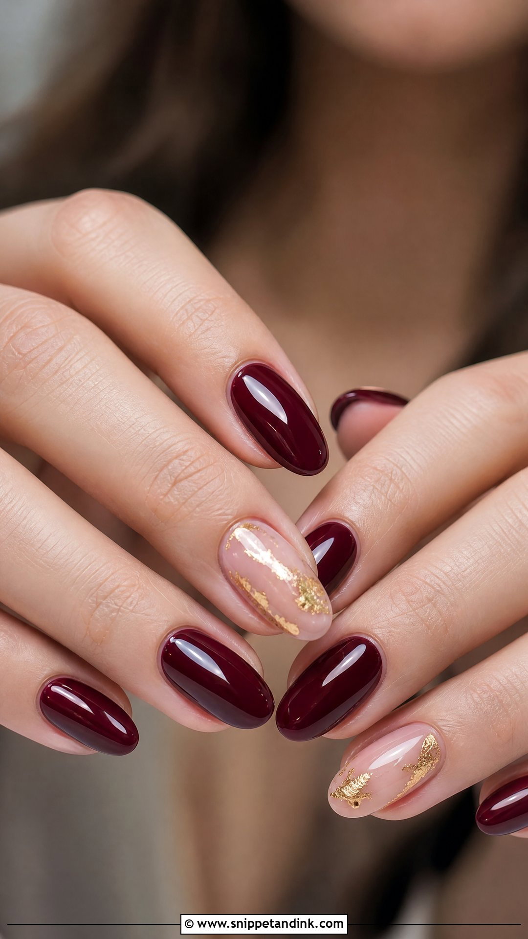 Wine Wedding Nails - Snippet and Ink - 25 Dark Wedding Nails