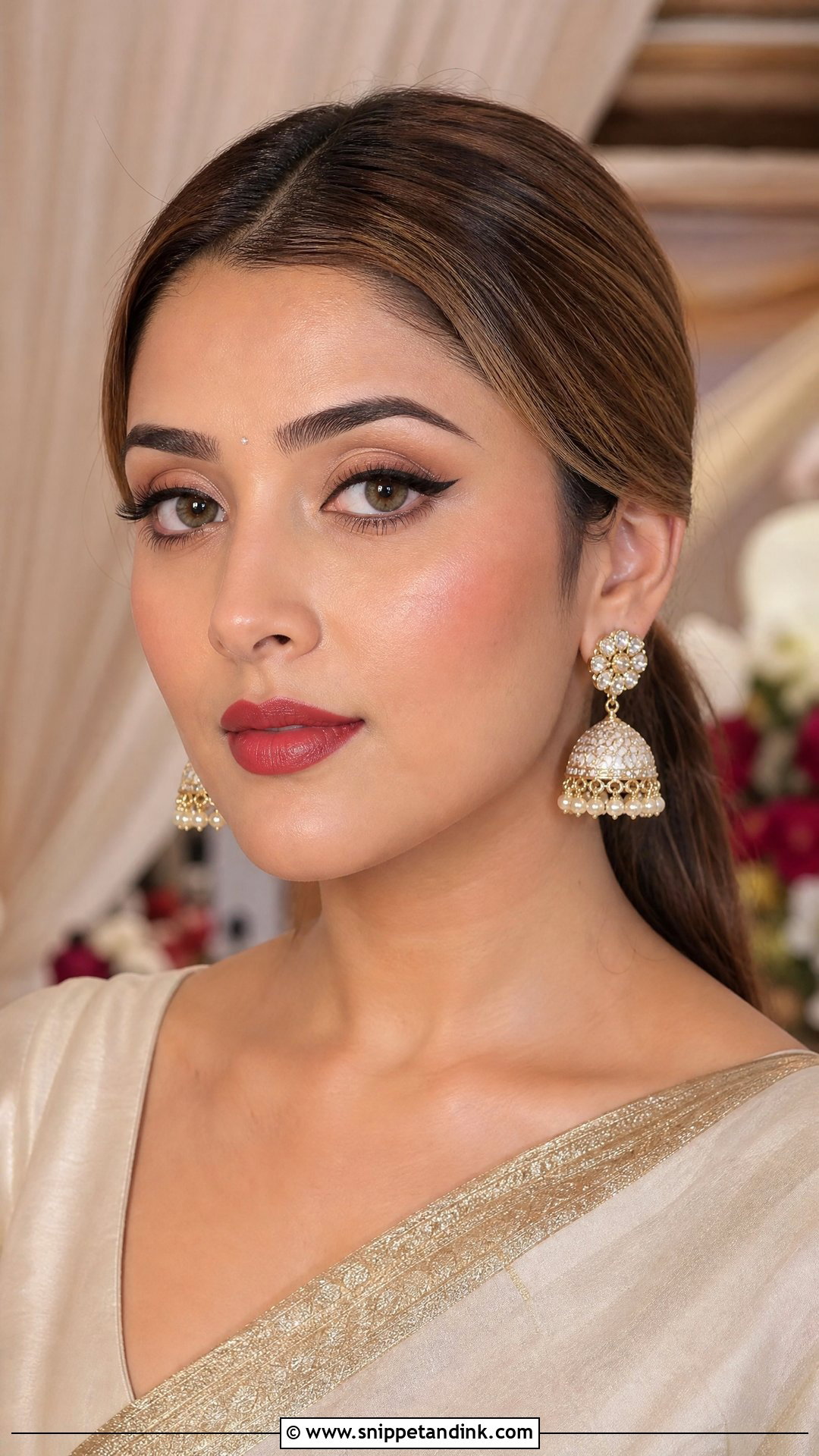 Winged Eyeliner Eye Makeup For Indian Wedding - Snippet and Ink - 20 Eye Makeup for Indian Wedding Ideas