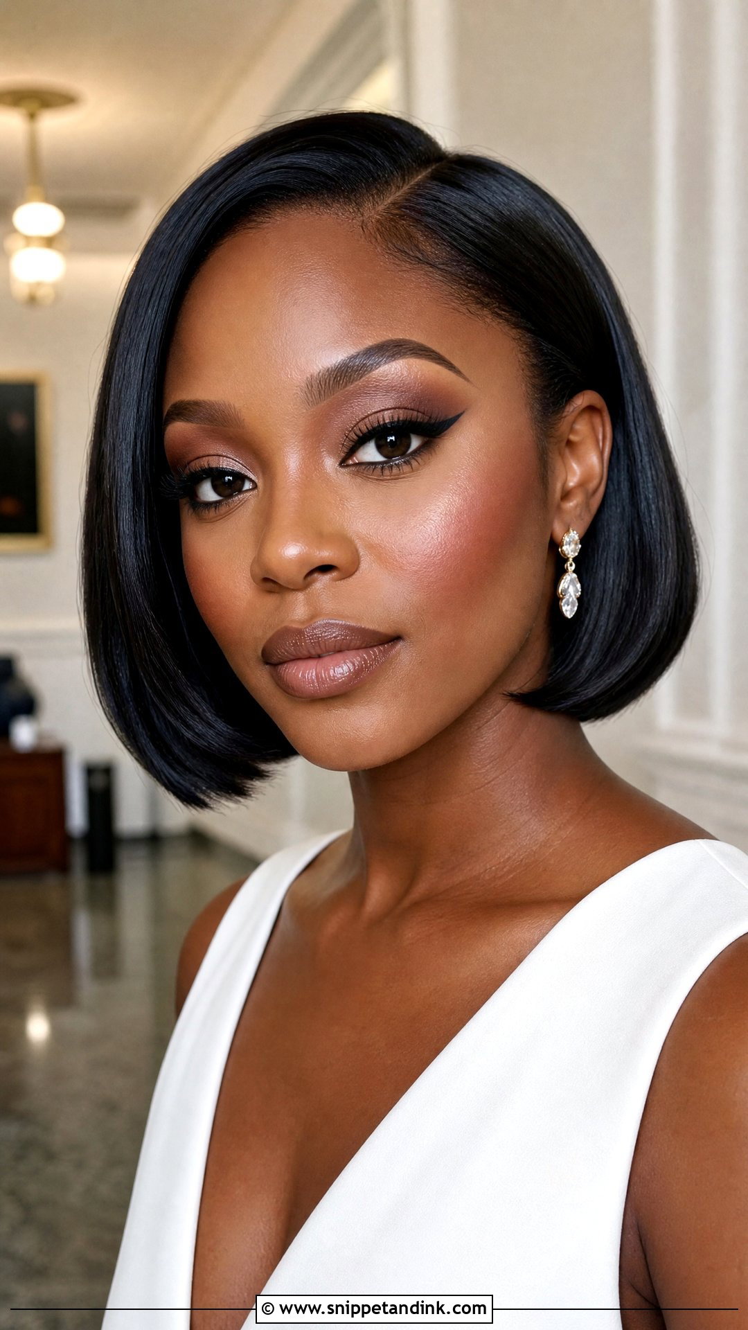 Winged Liner Black Wedding Makeup - Snippet and Ink - 20 Black Wedding Makeup Dark Skin Girl Ideas