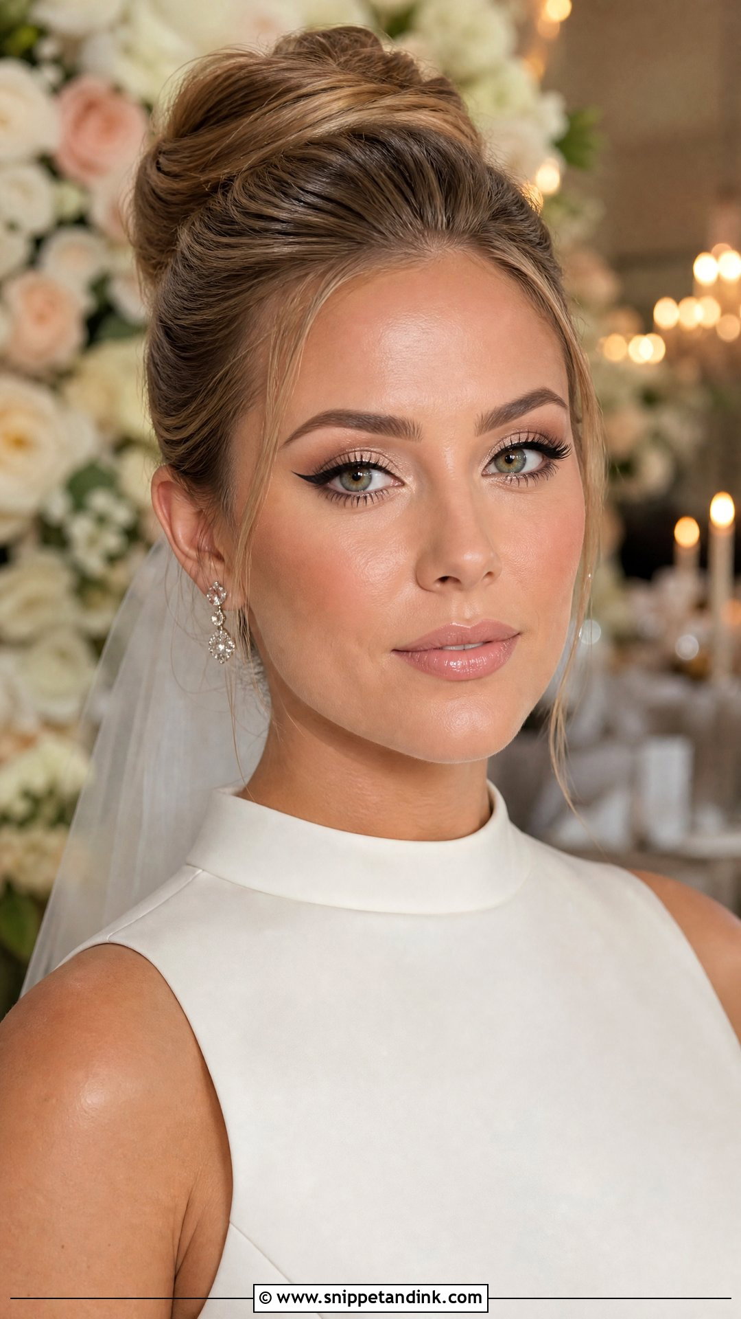 Winged Liner Bridal Makeup - Snippet and Ink - 20 Wedding Bride Makeup Looks