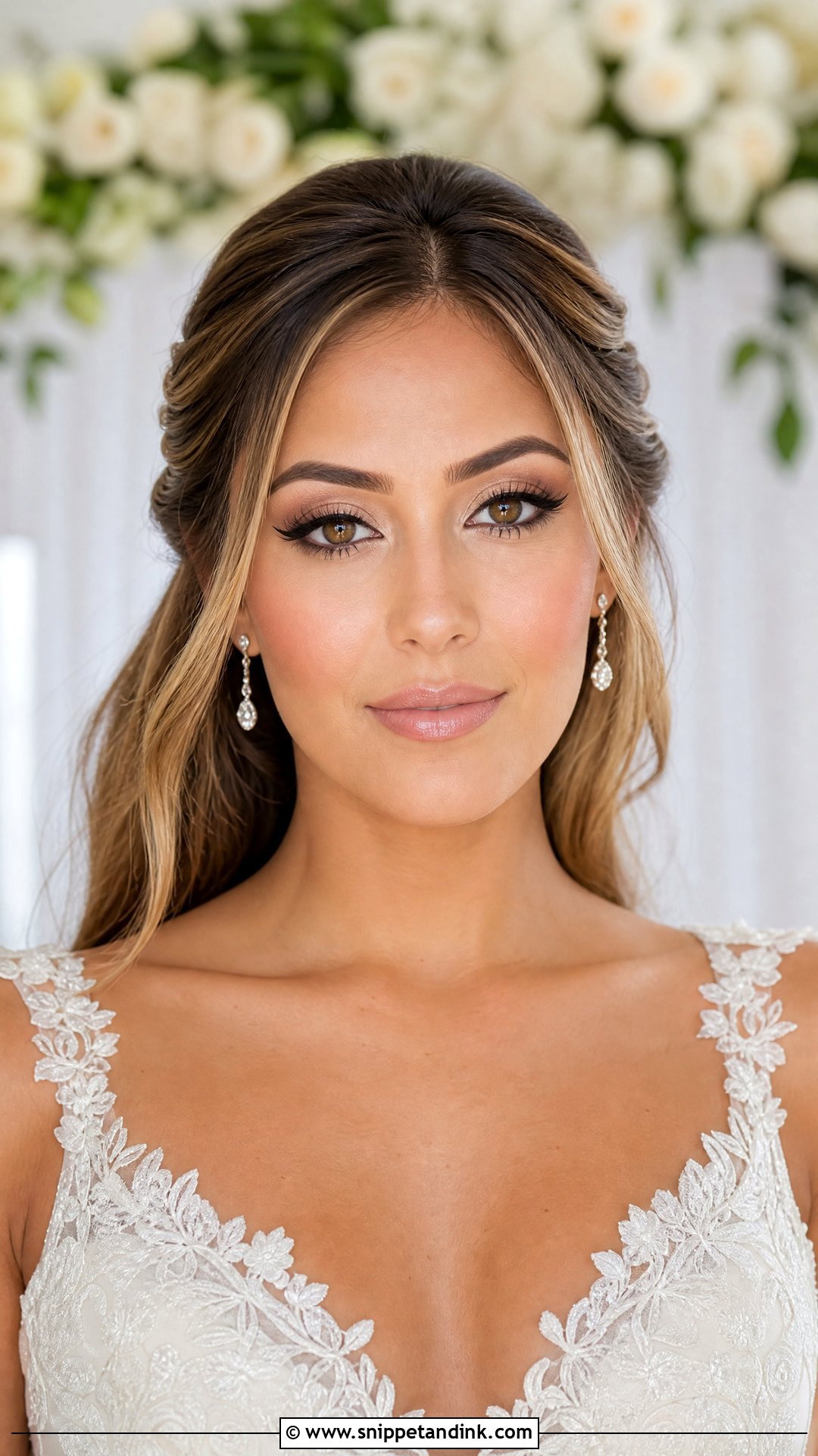 Winged Liner Bridal Makeup - Snippet and Ink - 25 Glam Bridal Makeup Ideas
