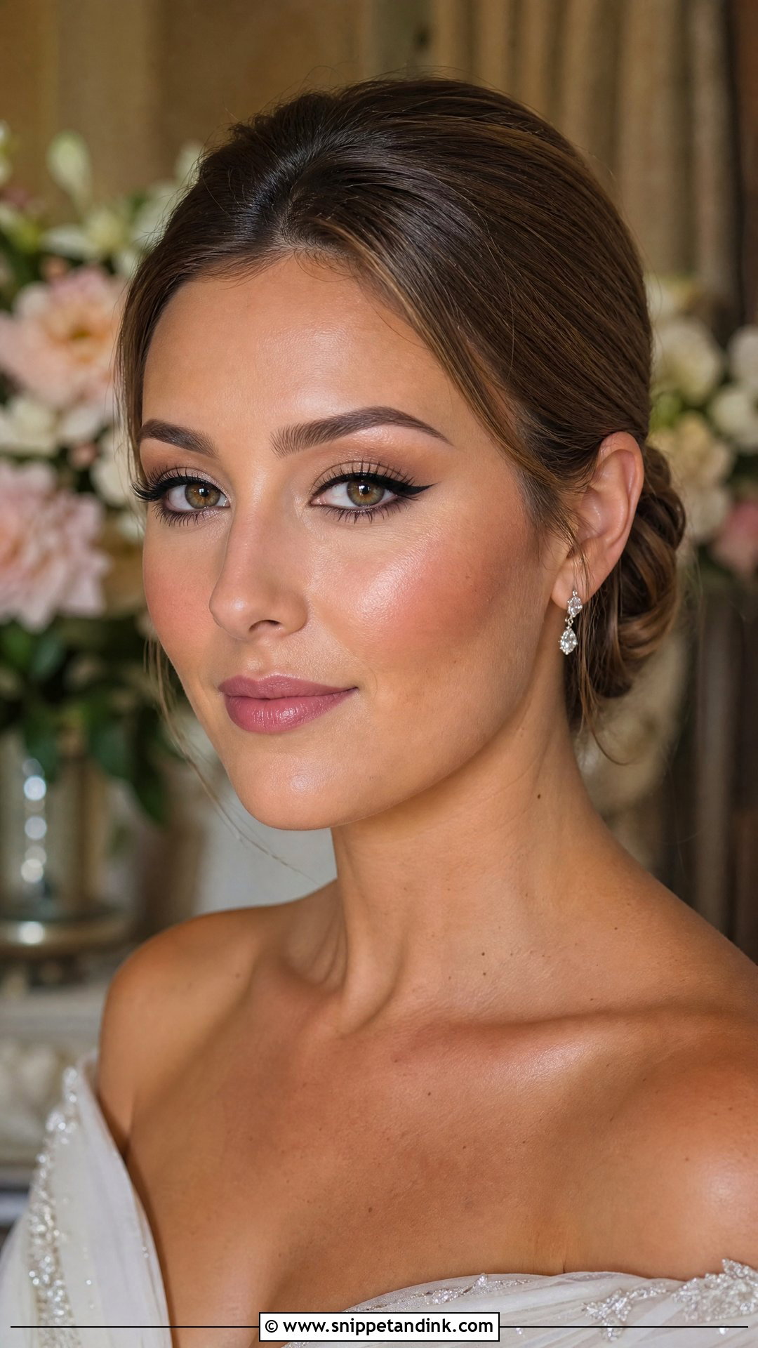 Winged Liner Bridal Makeup - Snippet and Ink - 25 Romantic Bridal Makeup Ideas