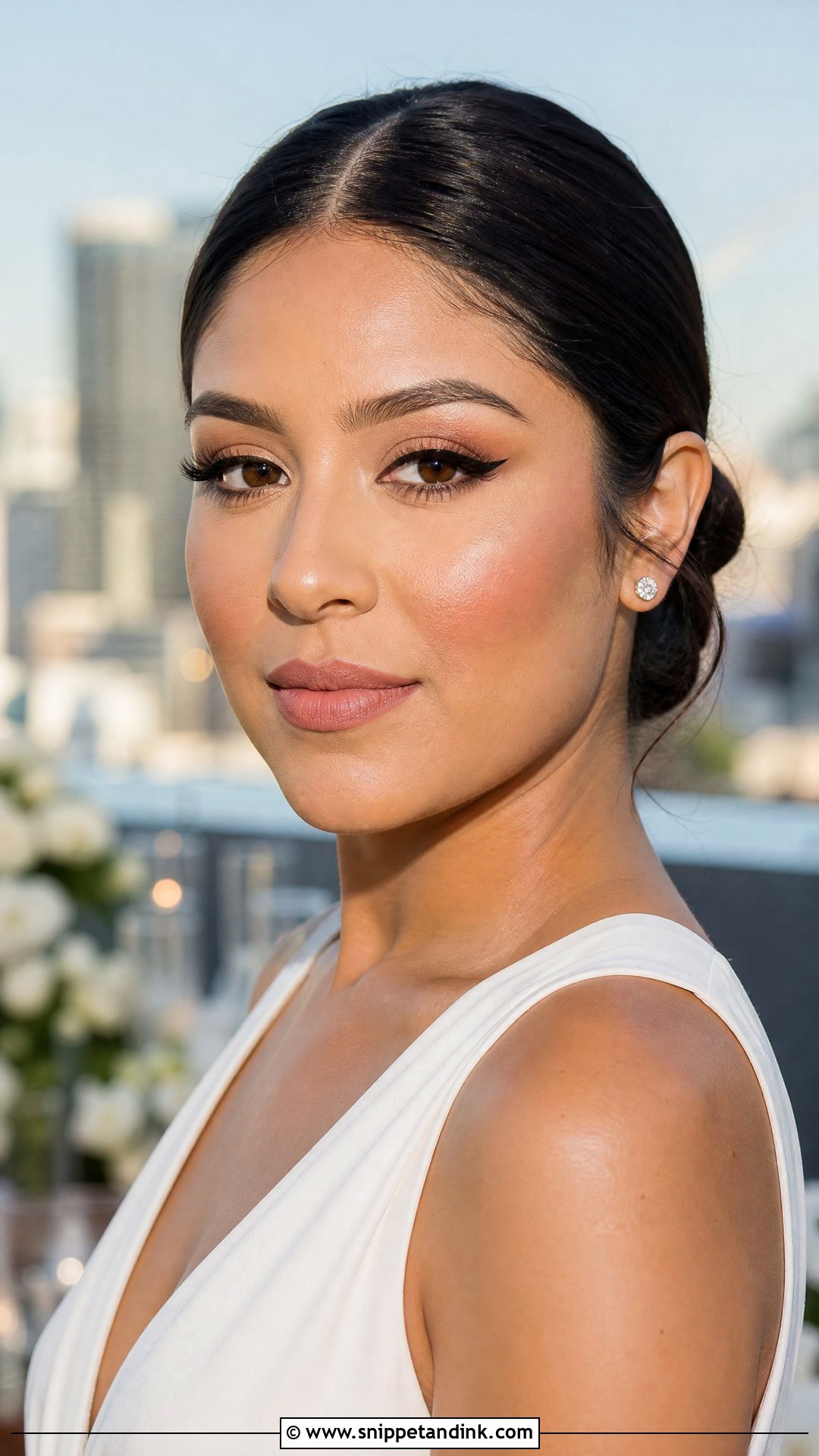 Winged Liner Bridal Makeup - Snippet and Ink - 25 Wedding Glam Makeup Brides