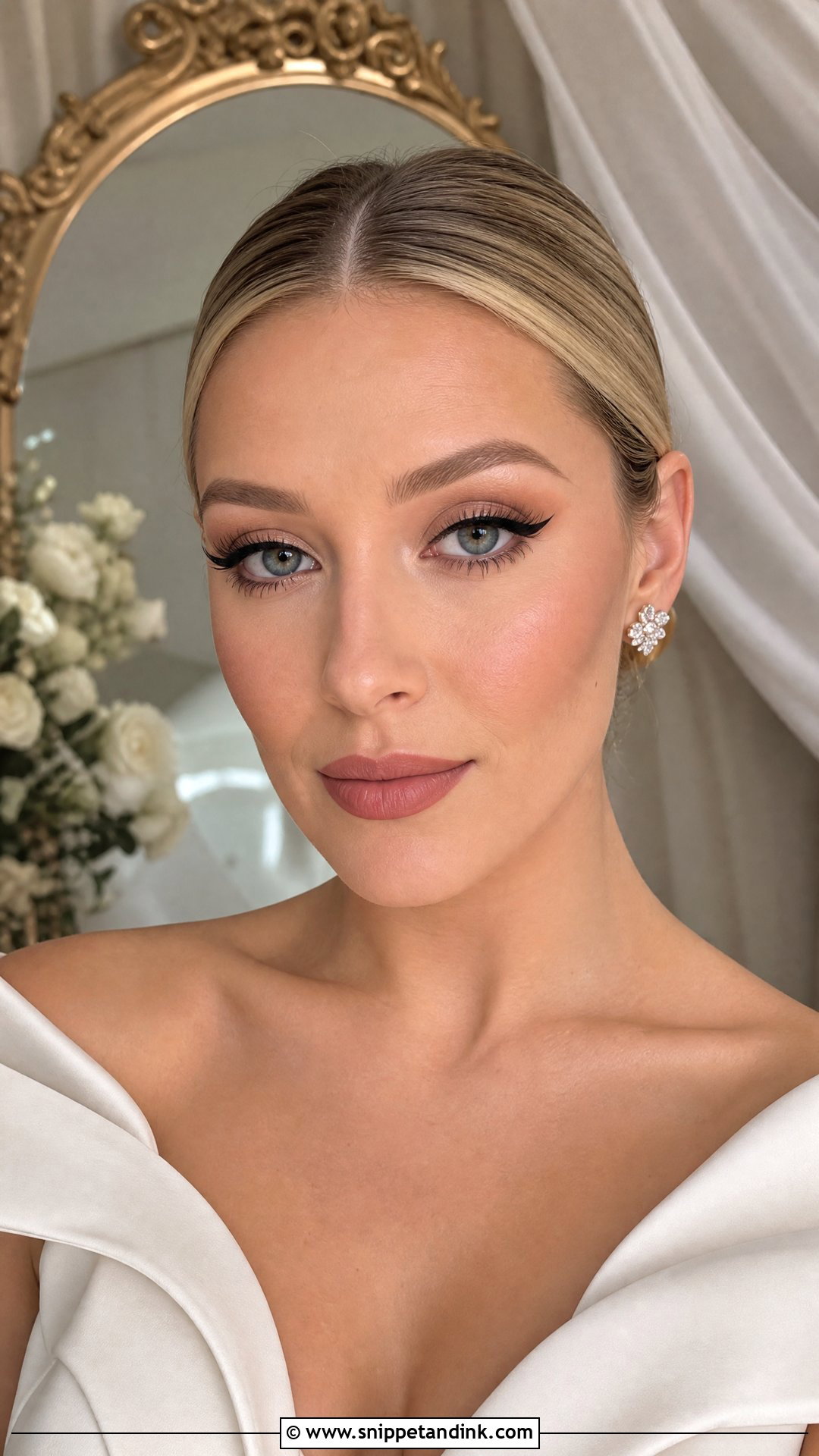 Winged Liner Bridal Makeup - Snippet and Ink - 20 Bridal Makeup Styles