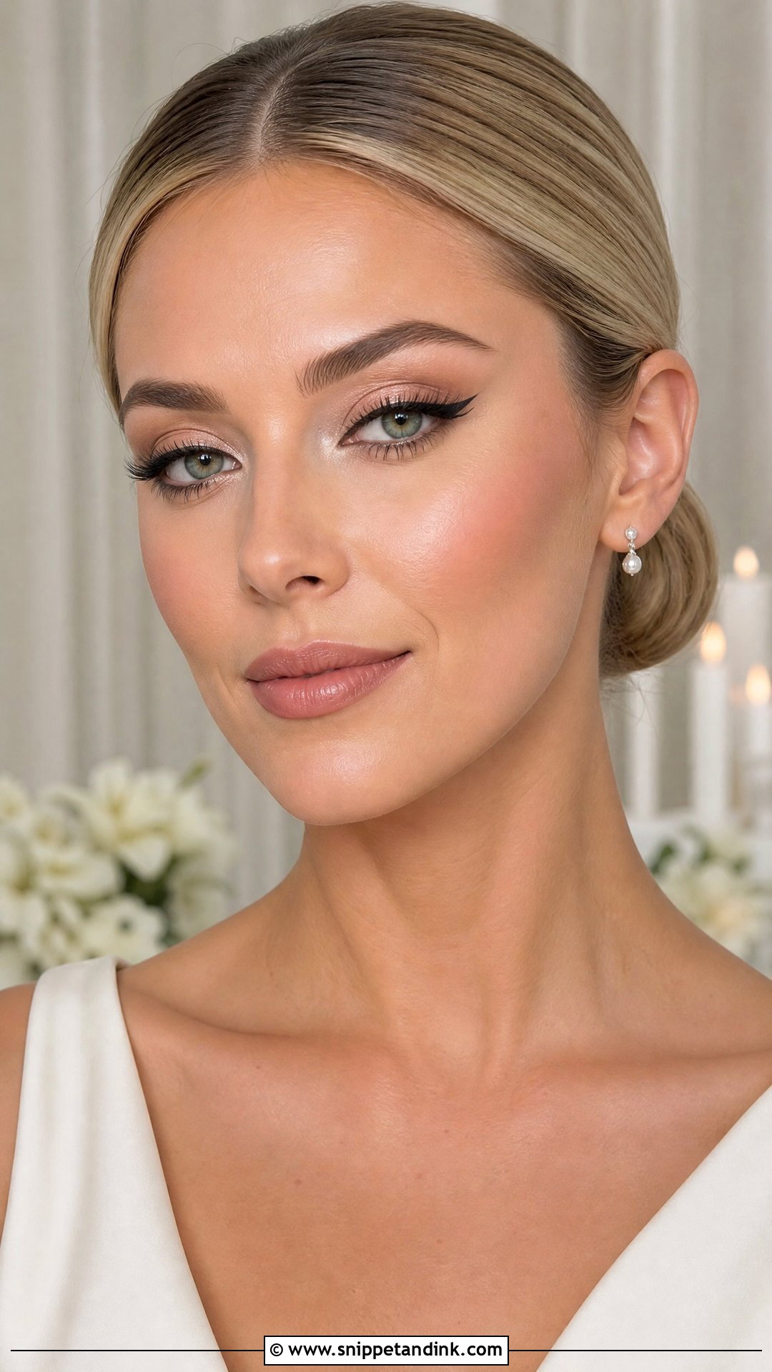 Winged Liner Bridal Makeup - Snippet and Ink - 20 Bride Makeup Looks Wedding Day