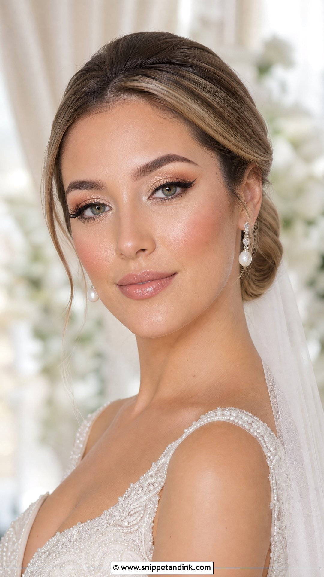 Winged Liner Bridal Makeup For Brown Eyes - Snippet and Ink - 30 Romantic Bridal Wedding Makeup for Brown Eyes