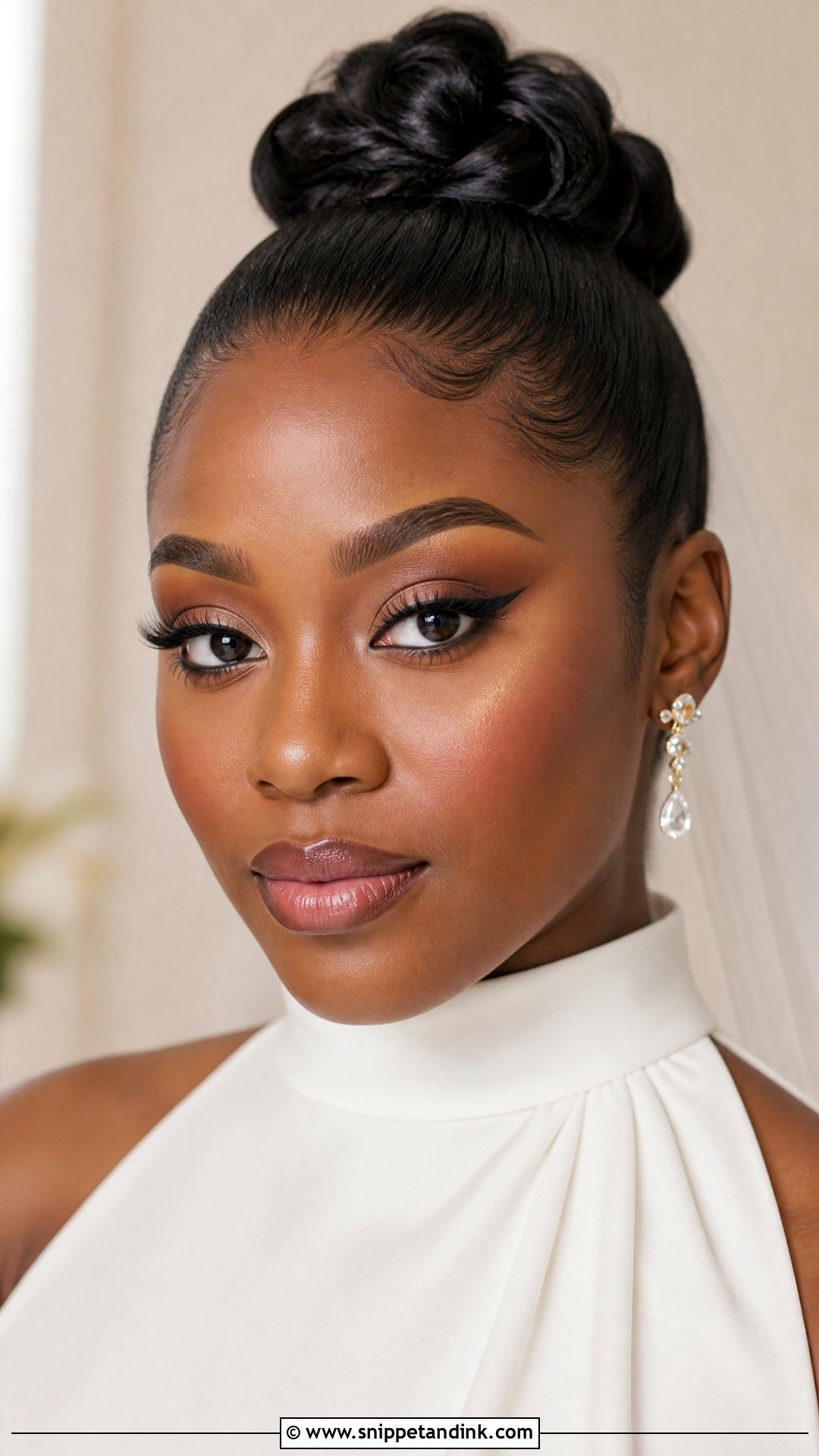 Winged Liner Bridal Makeup For Dark Skin - Snippet and Ink - 20 Dark Skin Bridal Makeup Ideas