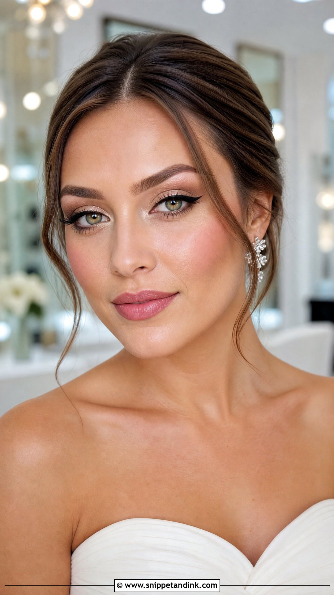 Winged Liner Bridal Makeup For Green Eyes - Snippet and Ink - 30 Bridal Makeup for Green Eyes