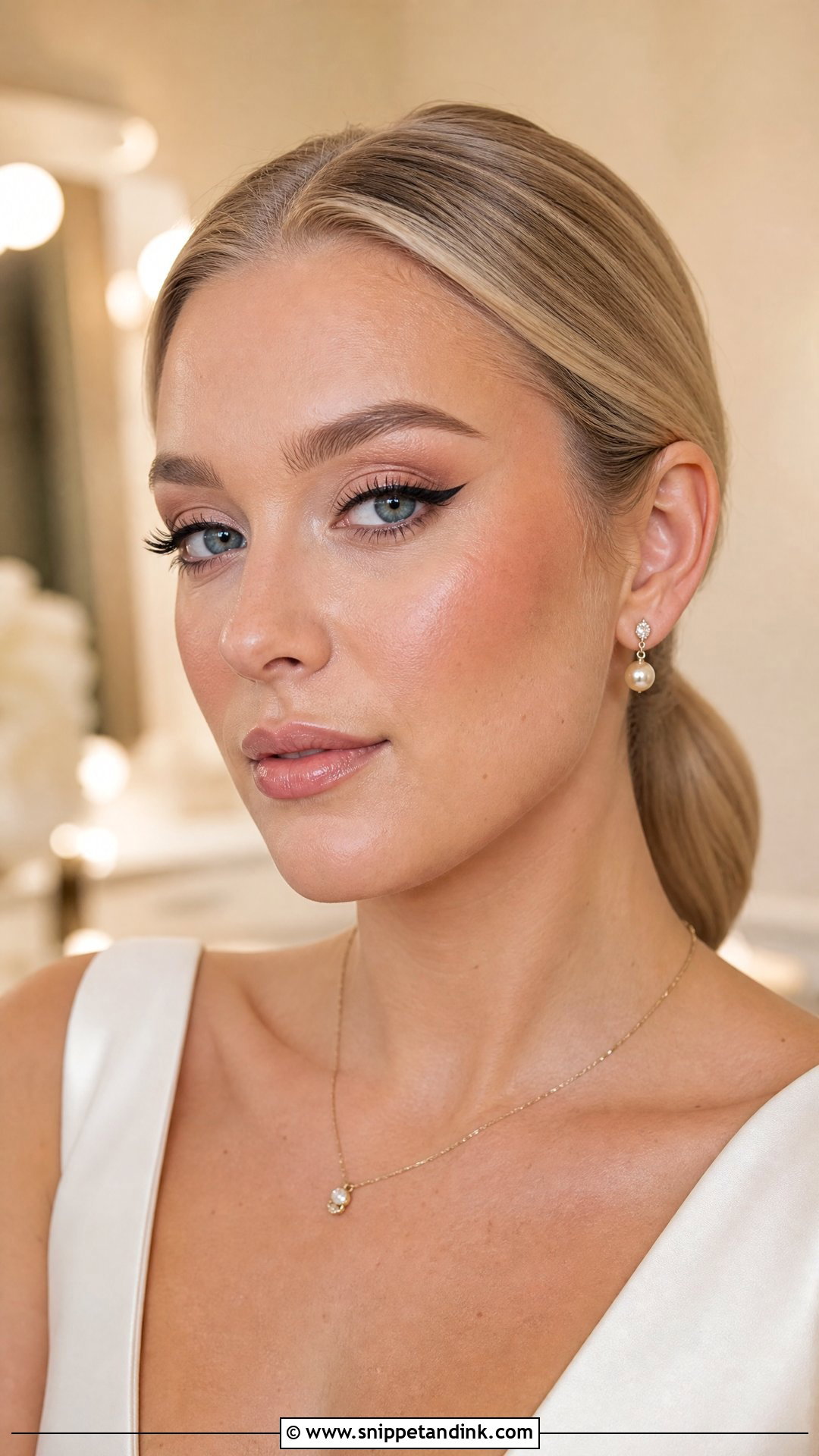 Winged Liner Bridal Makeup For Round Face - Snippet and Ink - 25 Bridal Makeup Round Face Ideas