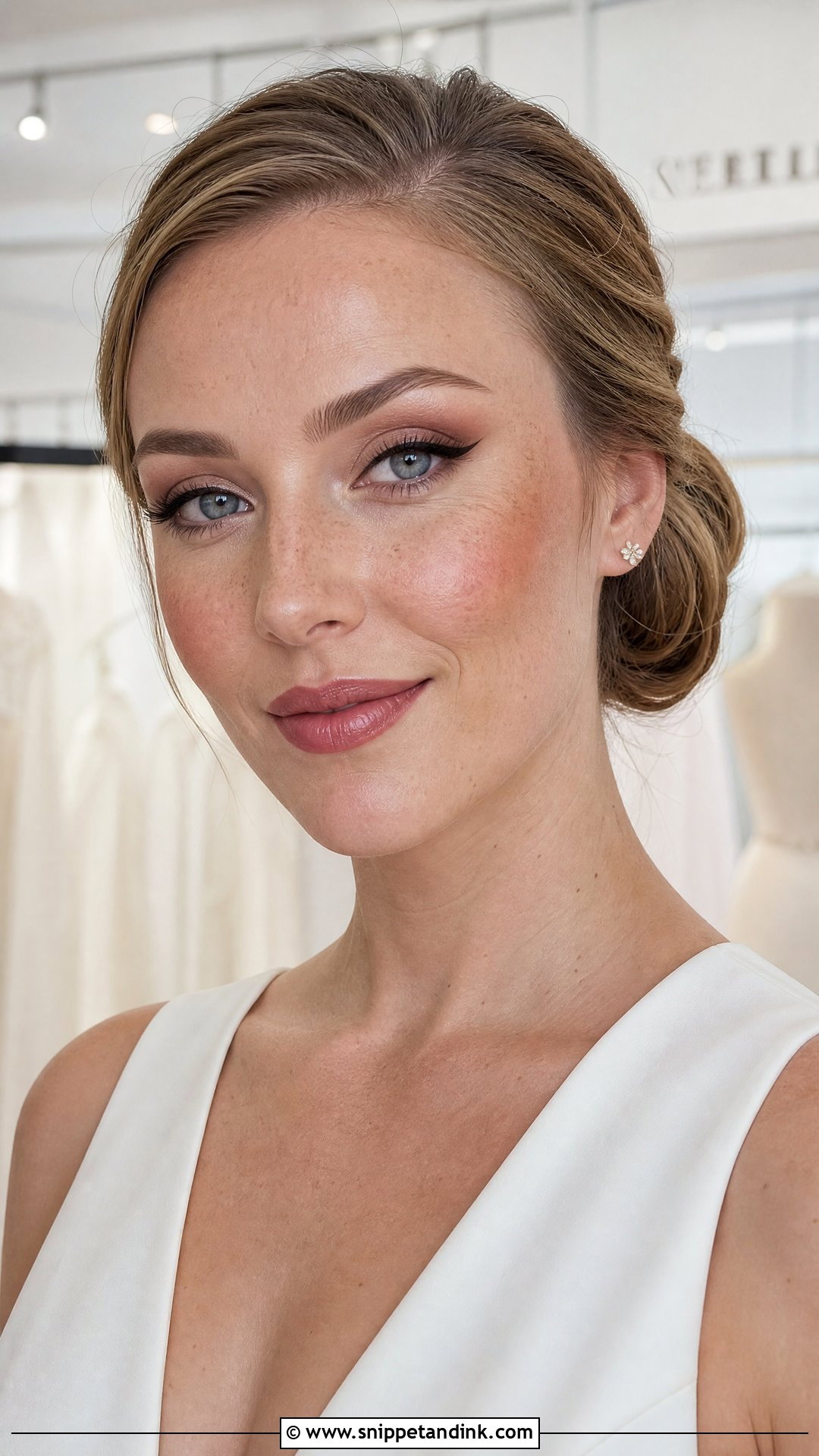 Winged Liner Bridal Makeup With Freckles - Snippet and Ink - 20 Bridal Makeup Freckles