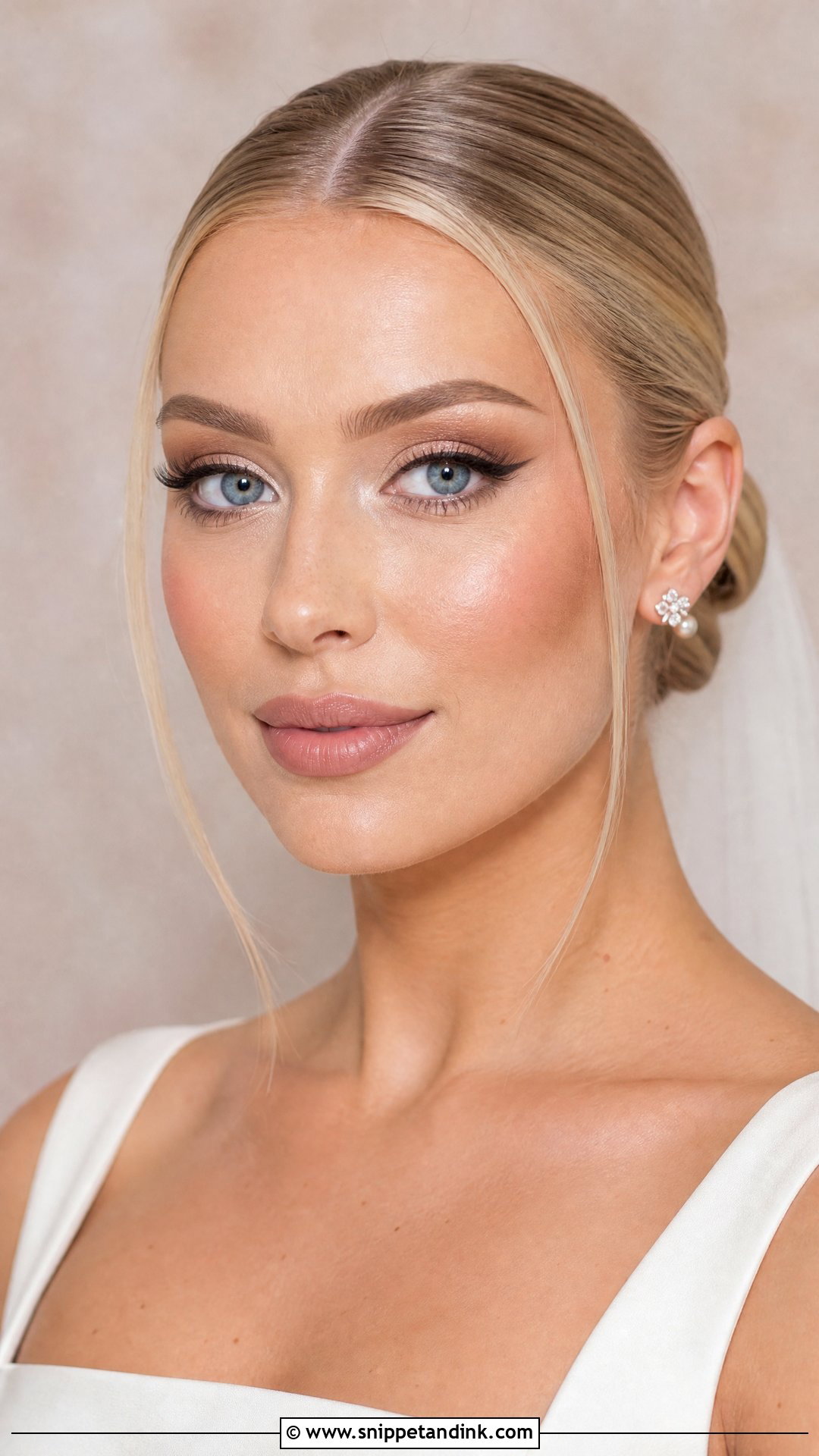 Winged Liner Bridal Makeup for Blue Eyes - Snippet and Ink - 20 Wedding Day Makeup for Bride Blue Eyes