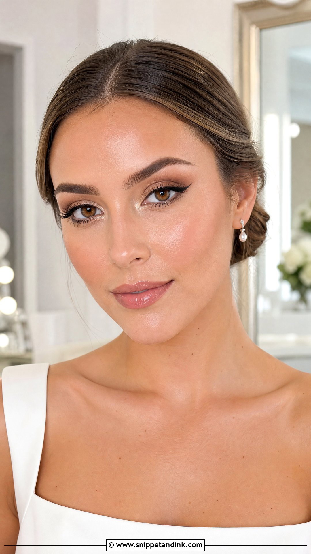 Winged Liner Bridal Makeup for Brown Eyes - Snippet and Ink - 20 Bridal Wedding Make Up for Brown Eyes