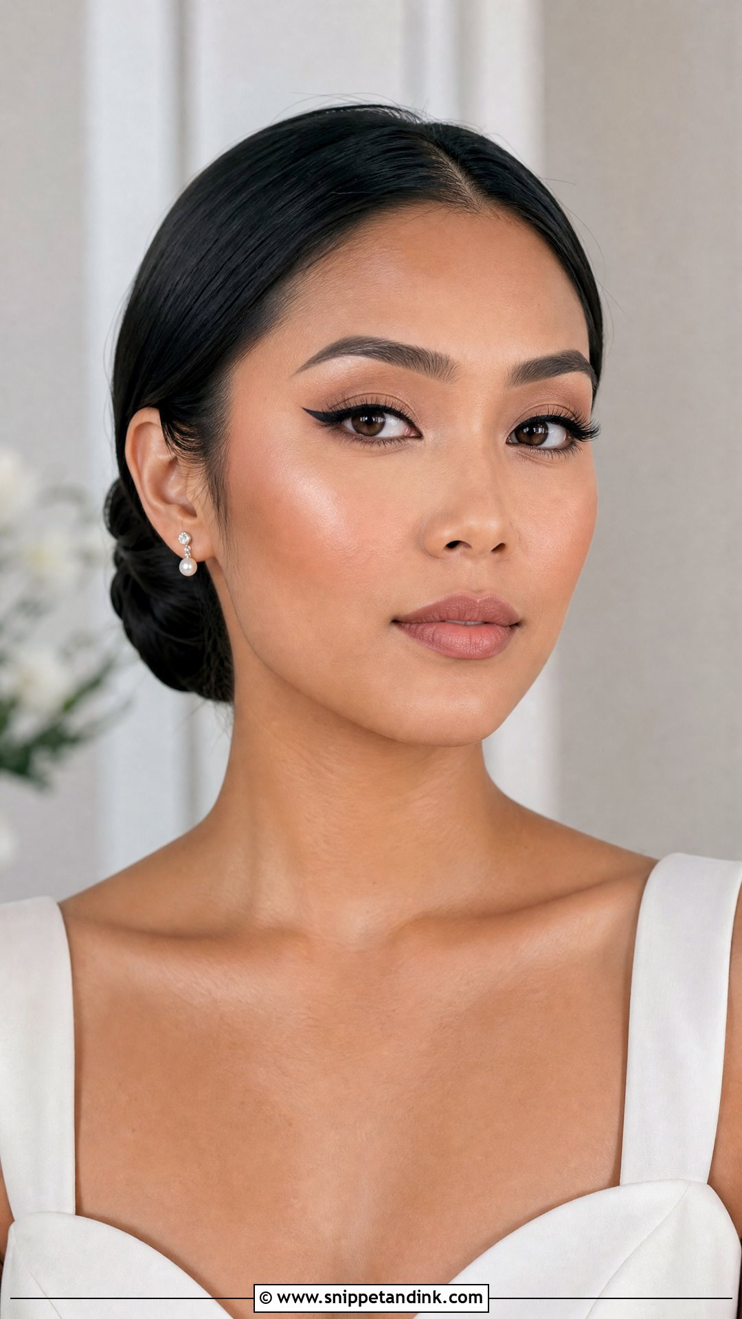 Winged Liner Glam Bride Makeup - Snippet and Ink - 35 Glam Bride Makeup Ideas