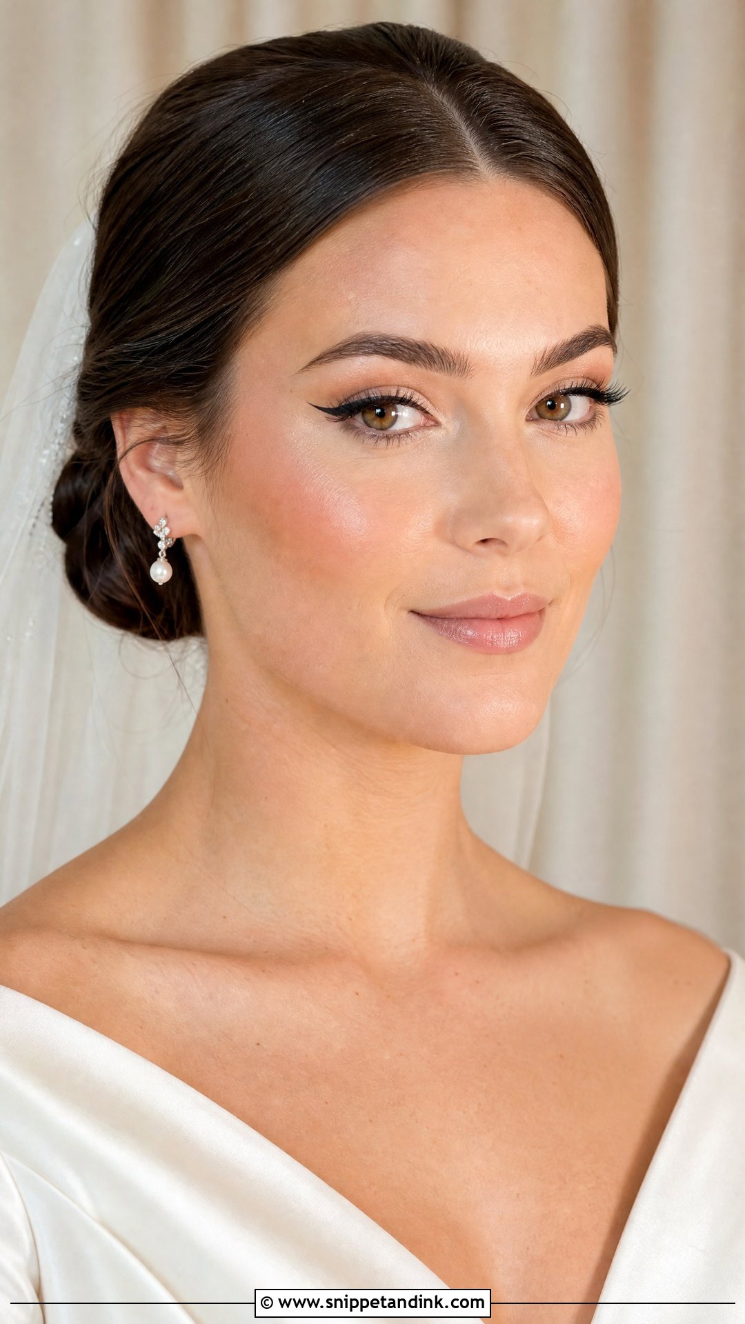 Winged Liner Glowy Wedding Makeup - Snippet and Ink - 25 Glowy Wedding Makeup Ideas