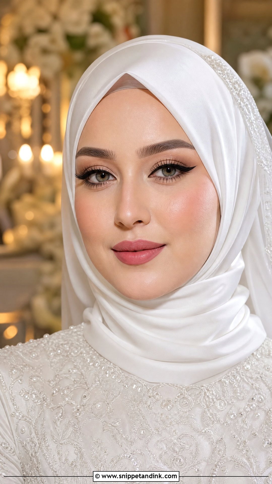Winged Liner Hijab Wedding Makeup - Snippet and Ink - 25 Wedding Makeup Hijab Ideas