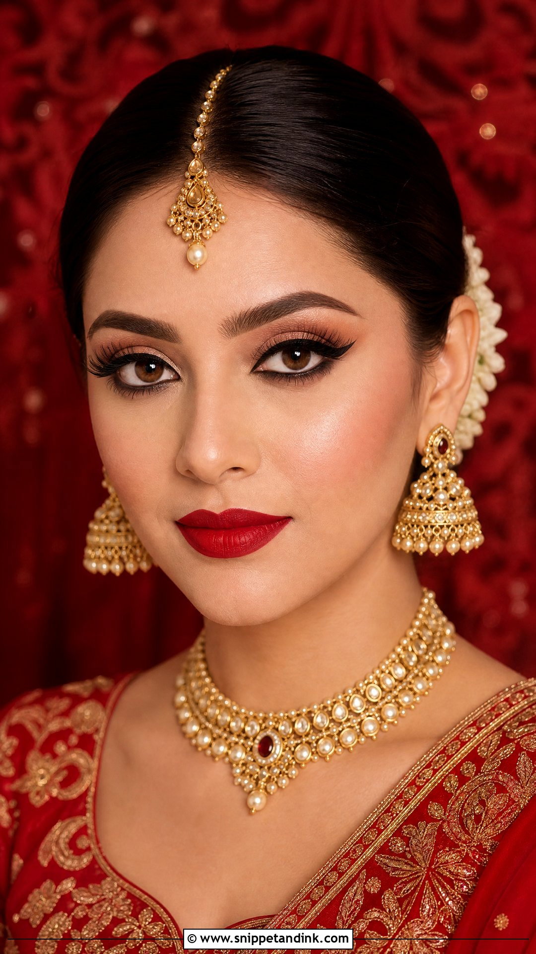 Winged Liner Indian Bridal Eye Makeup - Snippet and Ink - 25 Indian Bridal Eye Makeup Ideas