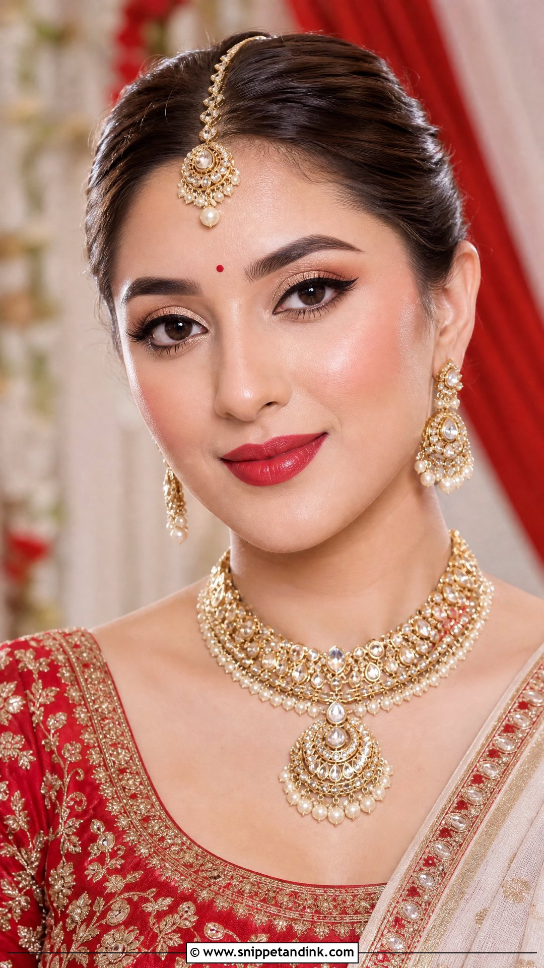 Winged Liner Indian Bridal Makeup - Snippet and Ink - 25 Indian Wedding Bridal Makeup Ideas