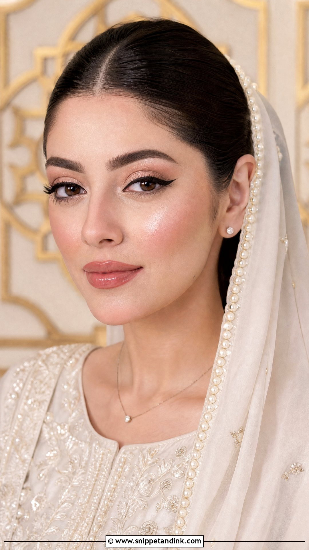 Winged Liner Nikkah Bridal Makeup - Snippet and Ink - 20 Nikkah Bridal Makeup Looks