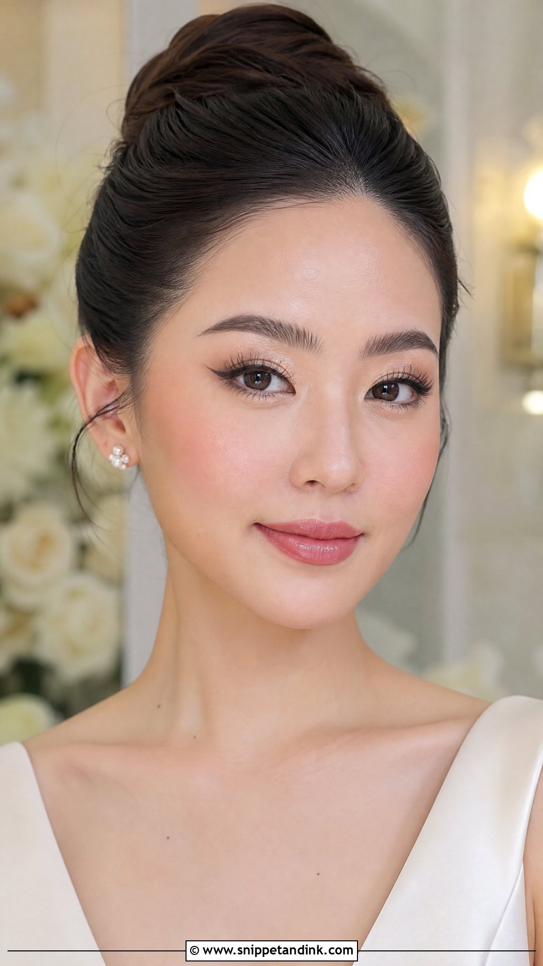Winged Liner Pale Wedding Makeup - Snippet and Ink - 20 Pale Wedding Makeup Ideas