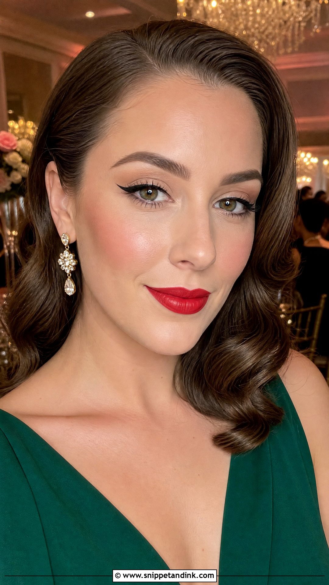 Winged Liner Red Lip Wedding Guest Makeup - Snippet and Ink - 20 Wedding Guest Makeup Red Lips