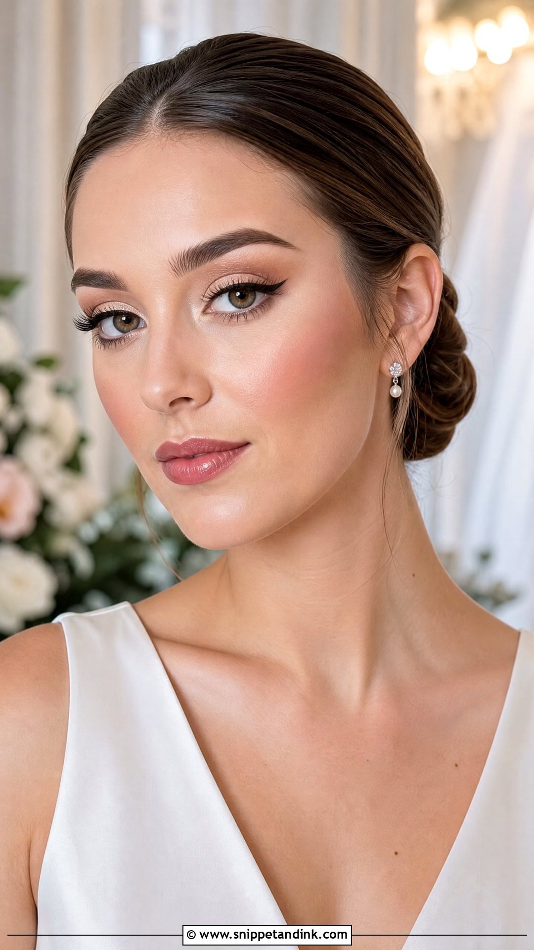 Winged Liner Wedding Makeup - Snippet and Ink - 20 Glam Makeup Looks Wedding