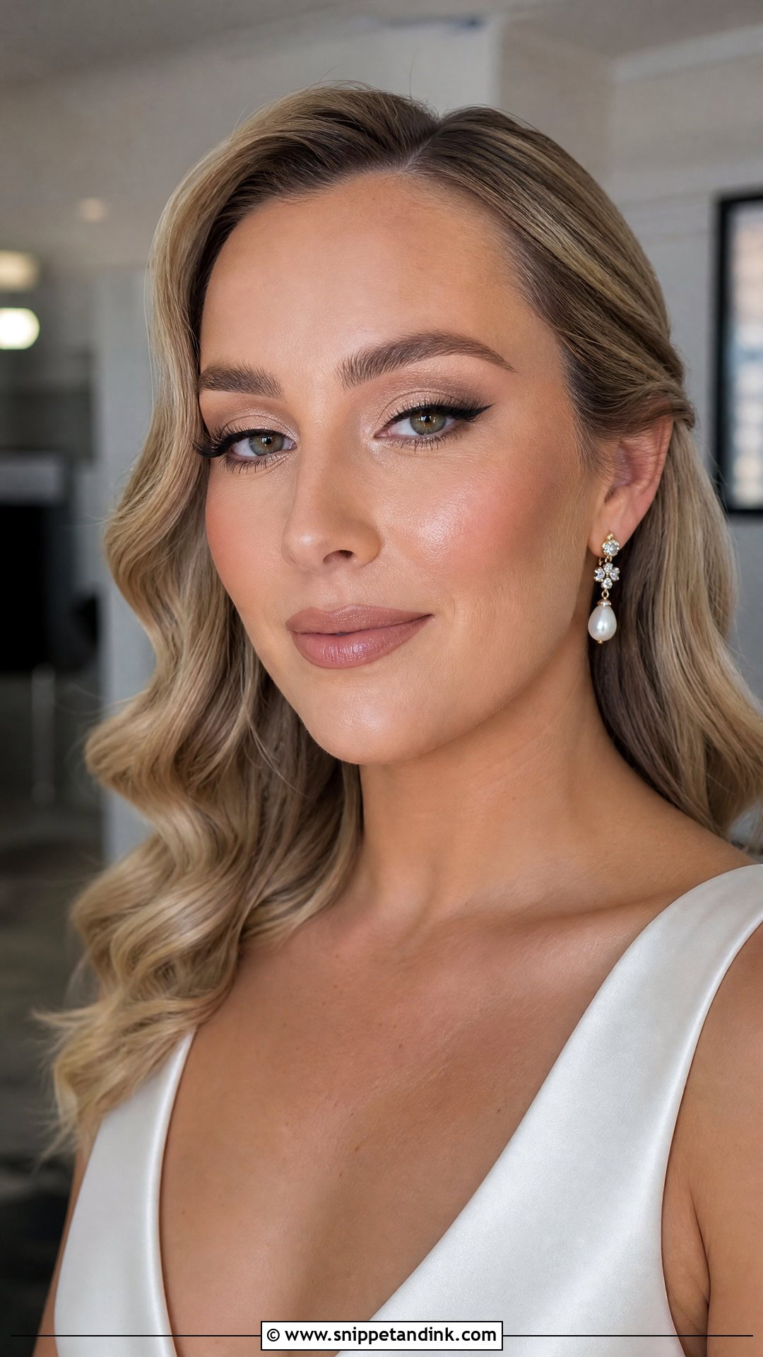 Winged Liner Wedding Makeup - Snippet and Ink - 20 Retro Wedding Makeup Ideas