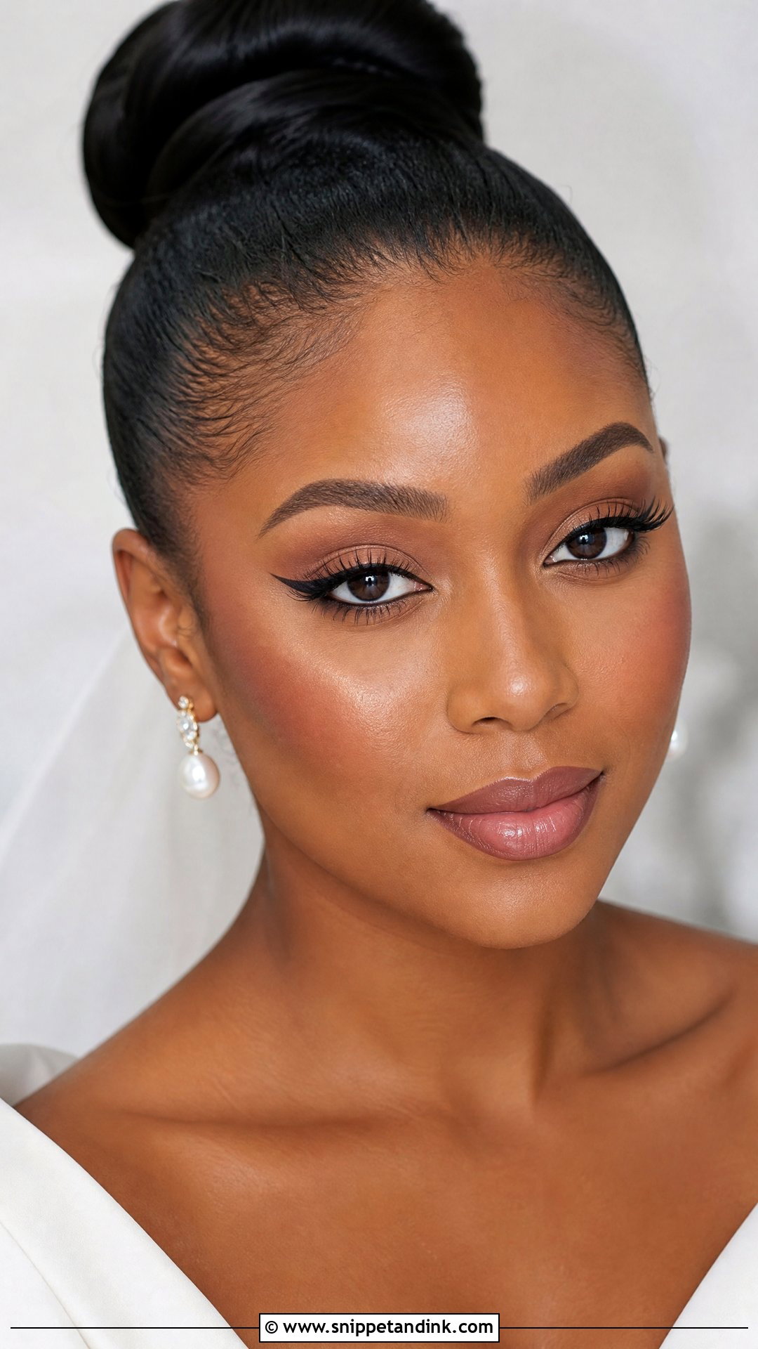 Winged Liner Wedding Makeup For Black Women - Snippet and Ink - 20 Wedding Make Up Black Women