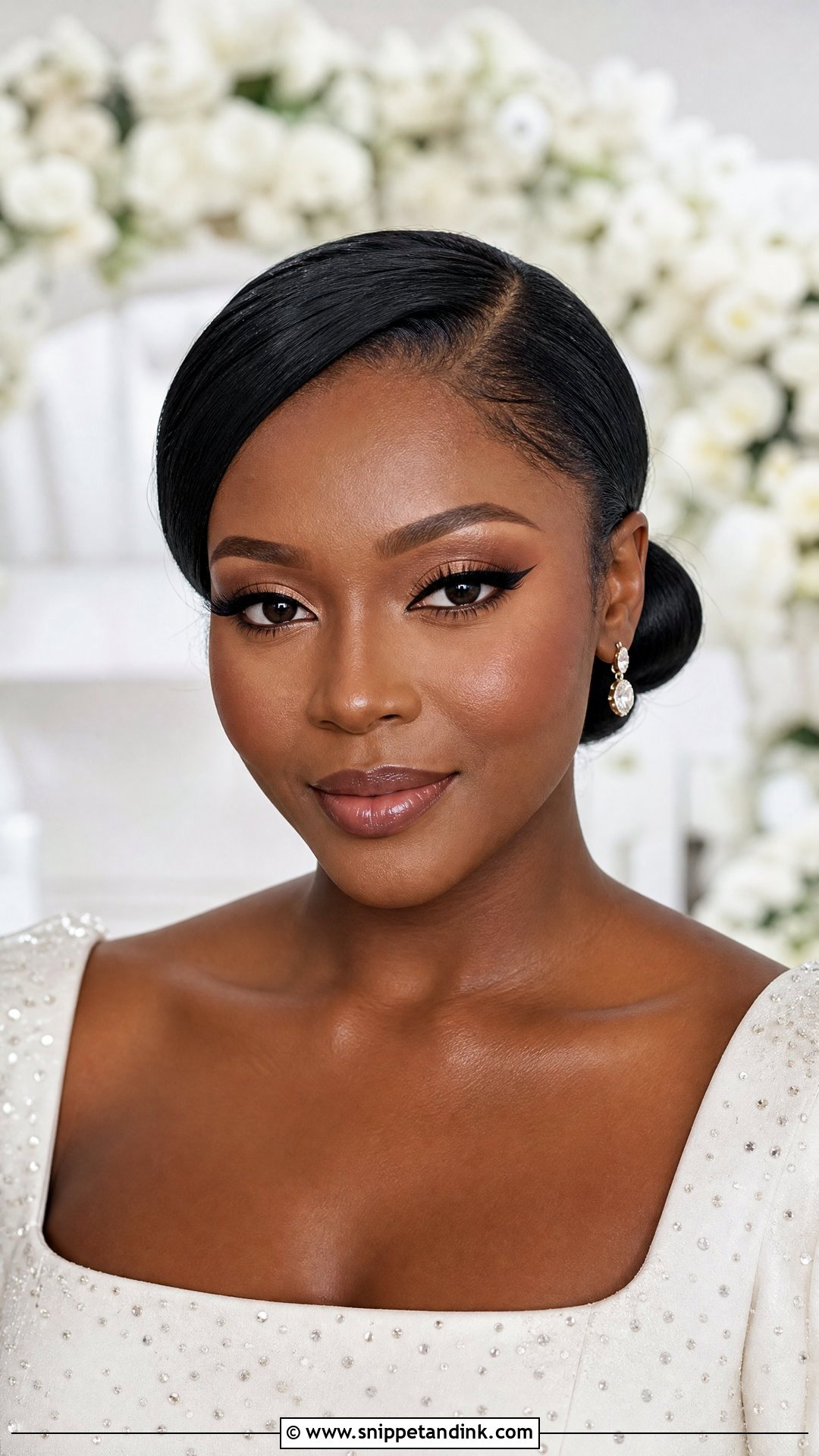 Winged Liner Wedding Makeup For Black Women - Snippet and Ink - 25 Wedding Makeup Black Women