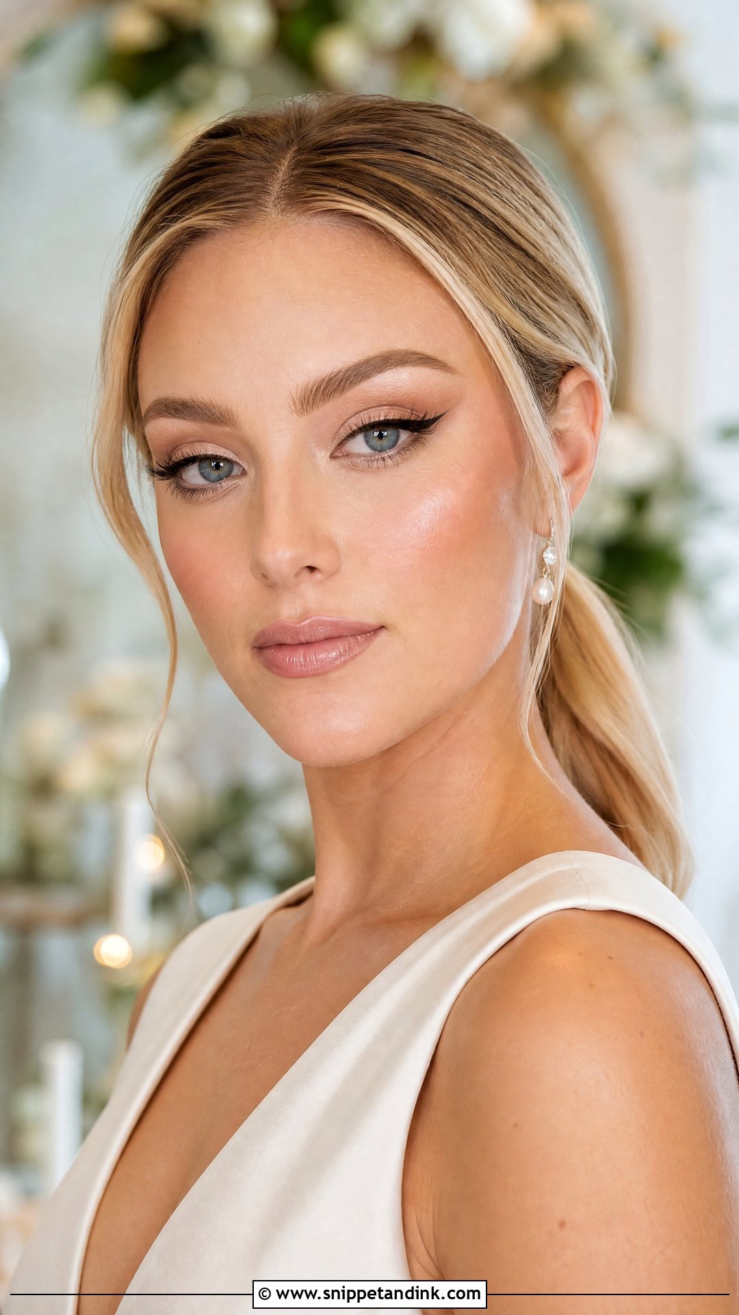 Winged Liner Wedding Makeup For Blonde Hair - Snippet and Ink - 20 Wedding Makeup for Green Eyes and Blonde Hair
