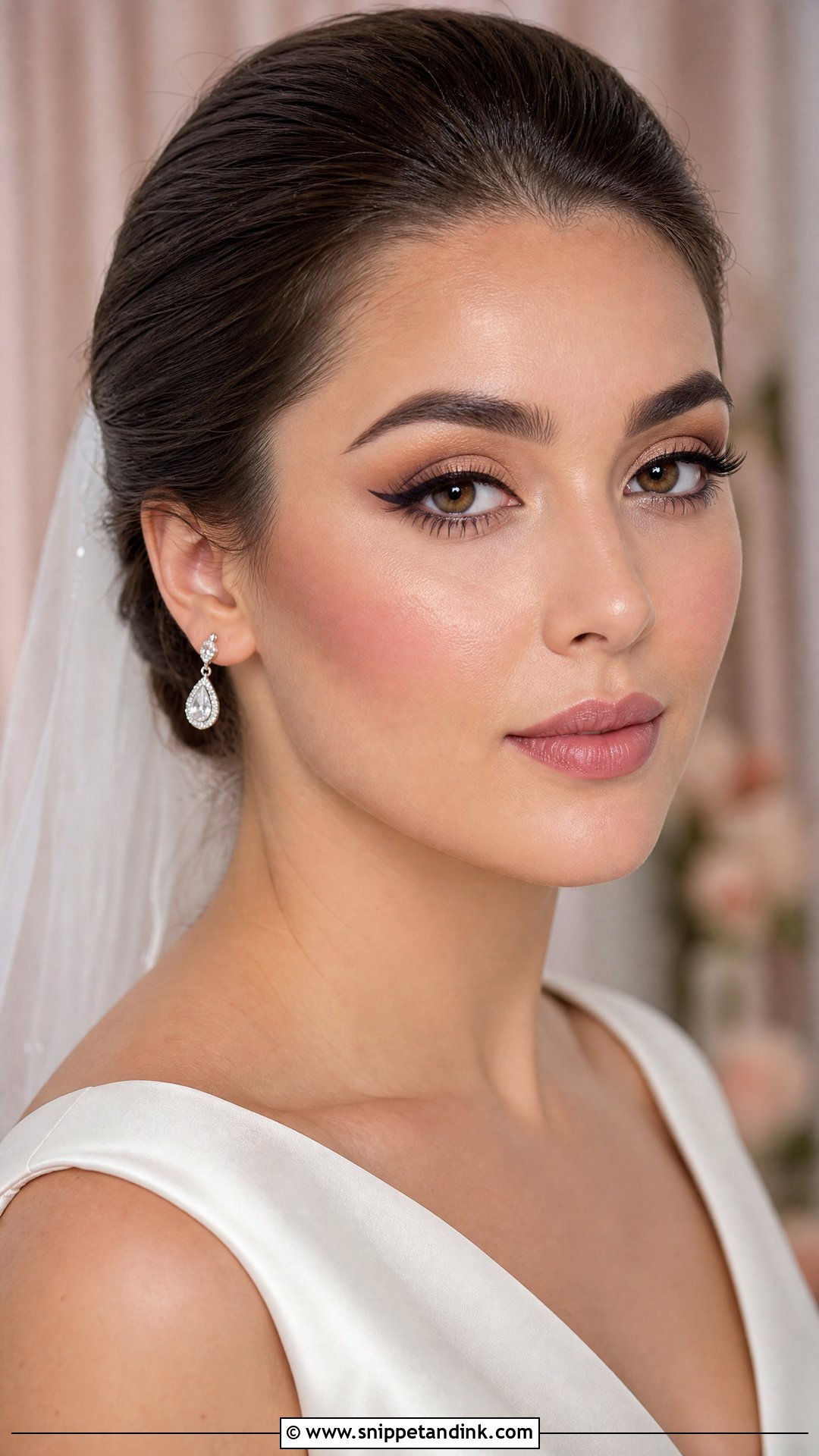 Winged Liner Wedding Makeup For Brown Eyes - Snippet and Ink - 20 Brown Eye Wedding Makeup Ideas