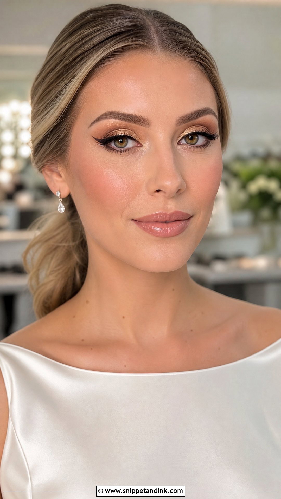Winged Liner Wedding Makeup For Hazel Eyes - Snippet and Ink - 20 Full Glam Wedding Makeup for Hazel Eyes