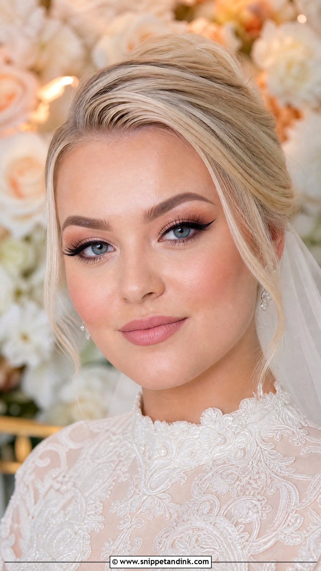 Winged Liner Wedding Makeup For Round Face - Snippet and Ink - 20 Wedding Makeup for Round Face Ideas