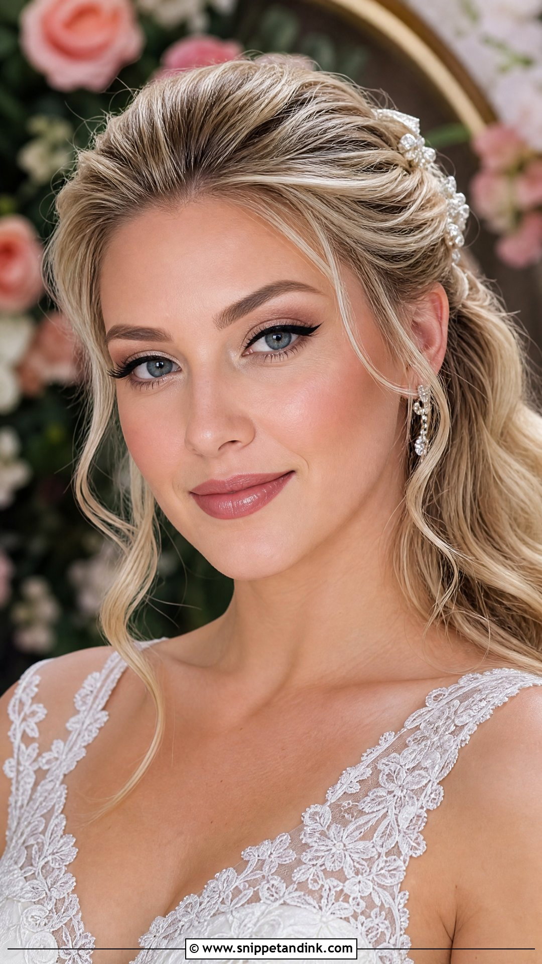 Winged Liner Wedding Makeup for Blue Eyes - Snippet and Ink - 20 Wedding Makeup for Blue Eyes and Blonde Hair