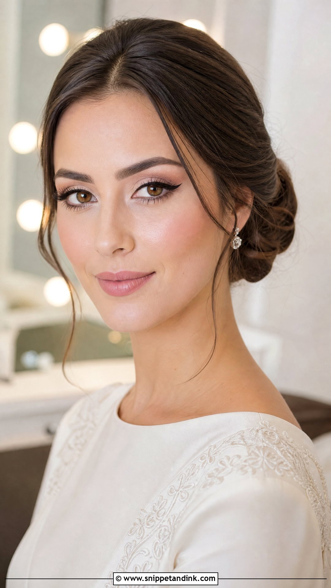 Winged Liner Wedding Makeup for Brown Eyes - Snippet and Ink - 35 Wedding Makeup for Brown Eyes