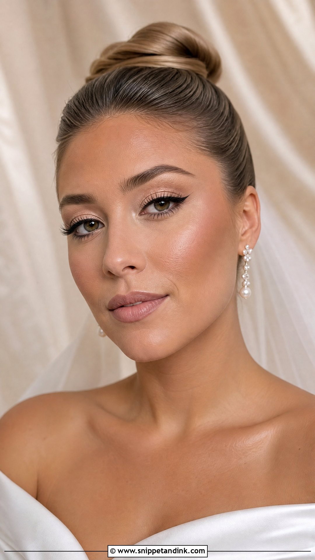 Winged Liner White Wedding Makeup - Snippet and Ink - 20 White Wedding Makeup Ideas