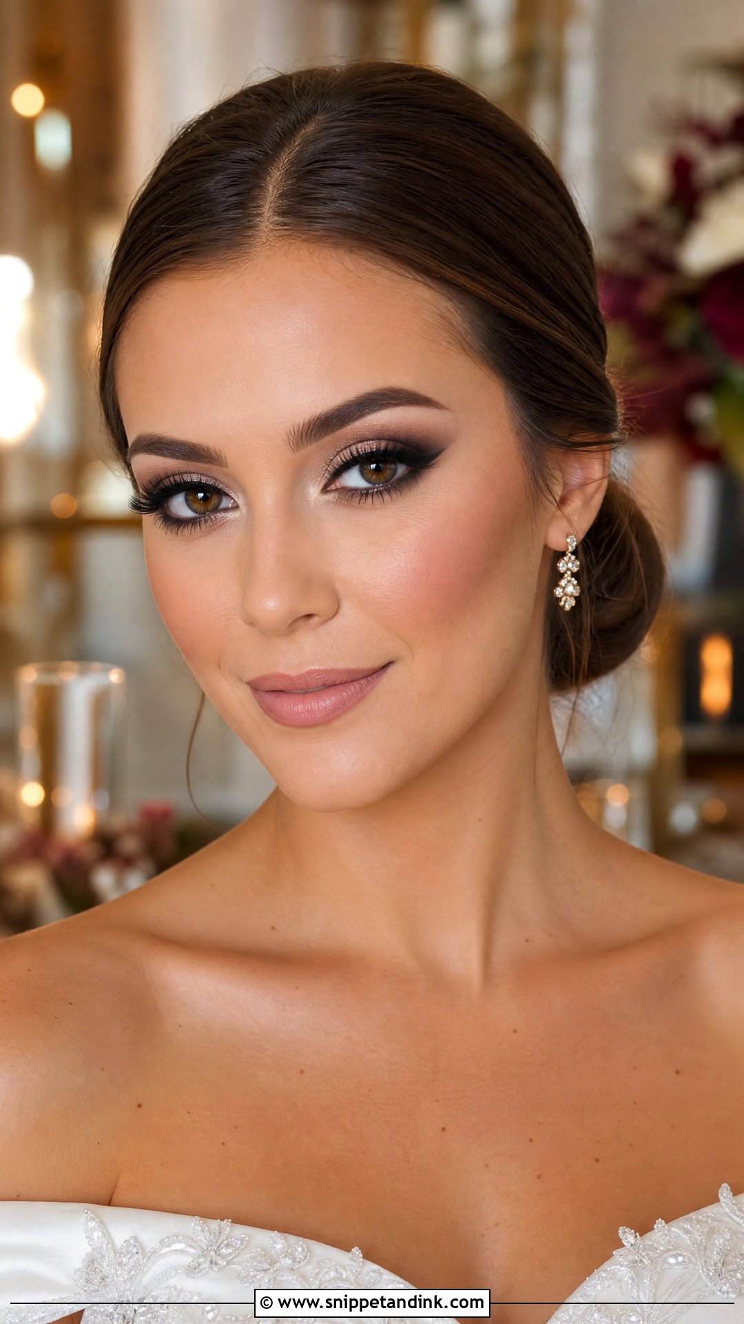 Winged Smoky Wedding Makeup - Snippet and Ink - 20 Smoky Wedding Makeup Ideas