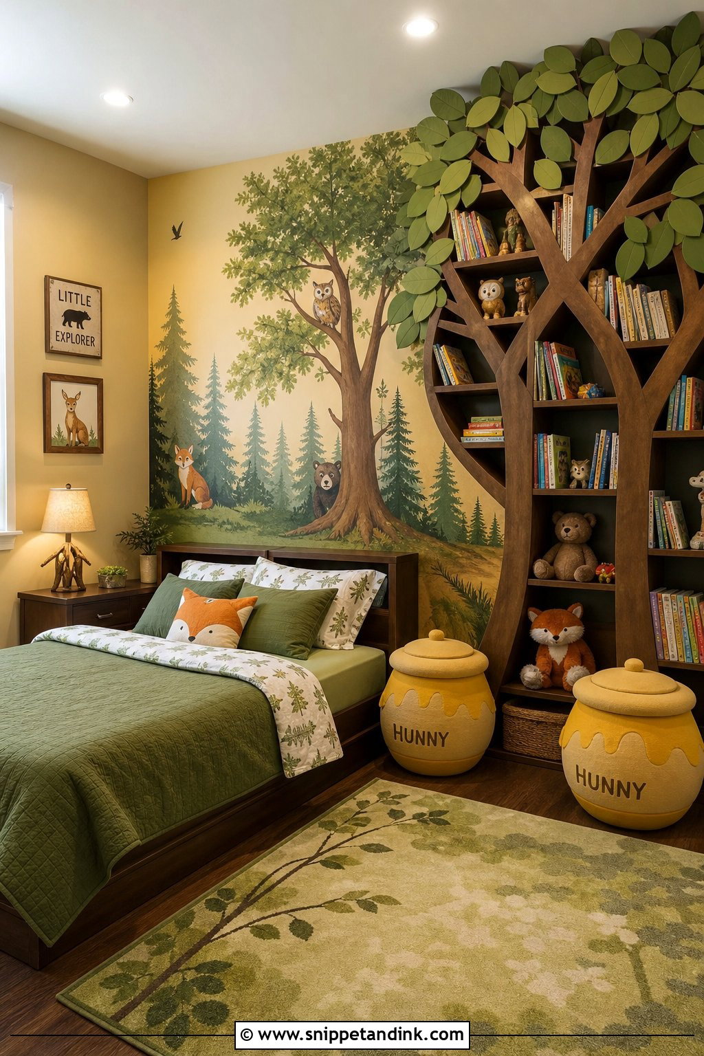 Winnie the Pooh Cozy Corner - Snippet and Ink - 25 Disney Bedroom Ideas for Magical Spaces