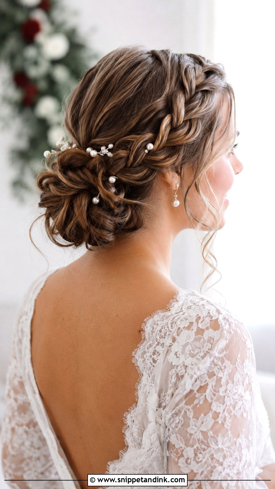 Winter Bridal Braided Updo - Snippet and Ink - 15 Winter Bridal Hair Ideas