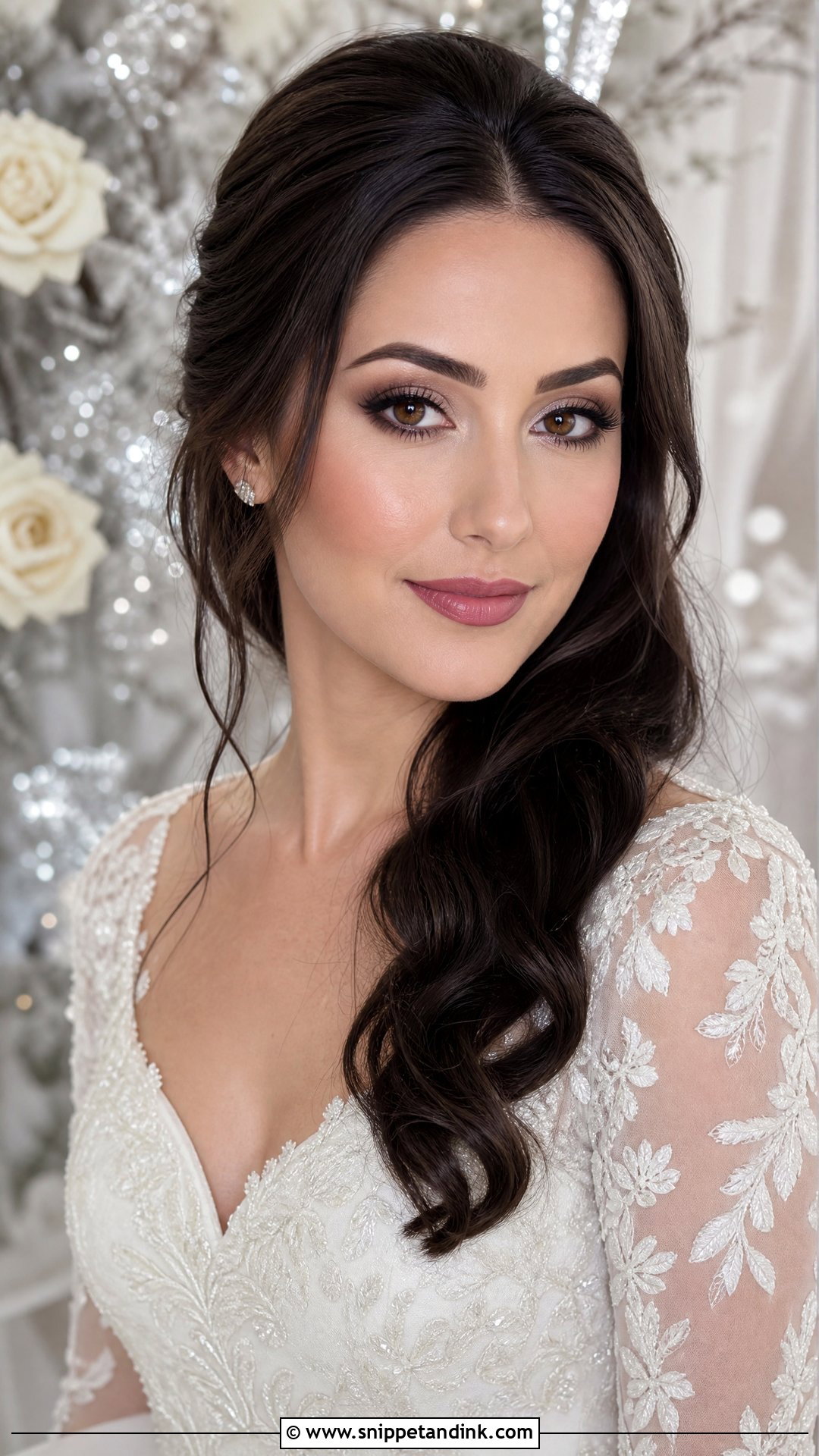 Winter Bridal Makeup For Brown Eyes Brunettes - Snippet and Ink - 25 Bridal Makeup for Brown Eyes Brunettes