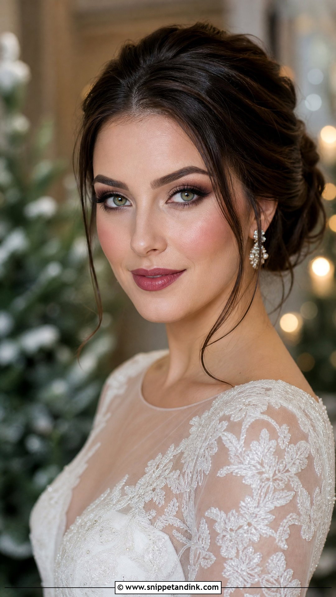 Winter Bridal Makeup For Green Eyes Brunette - Snippet and Ink - 25 Bridal Makeup for Green Eyes Brunette
