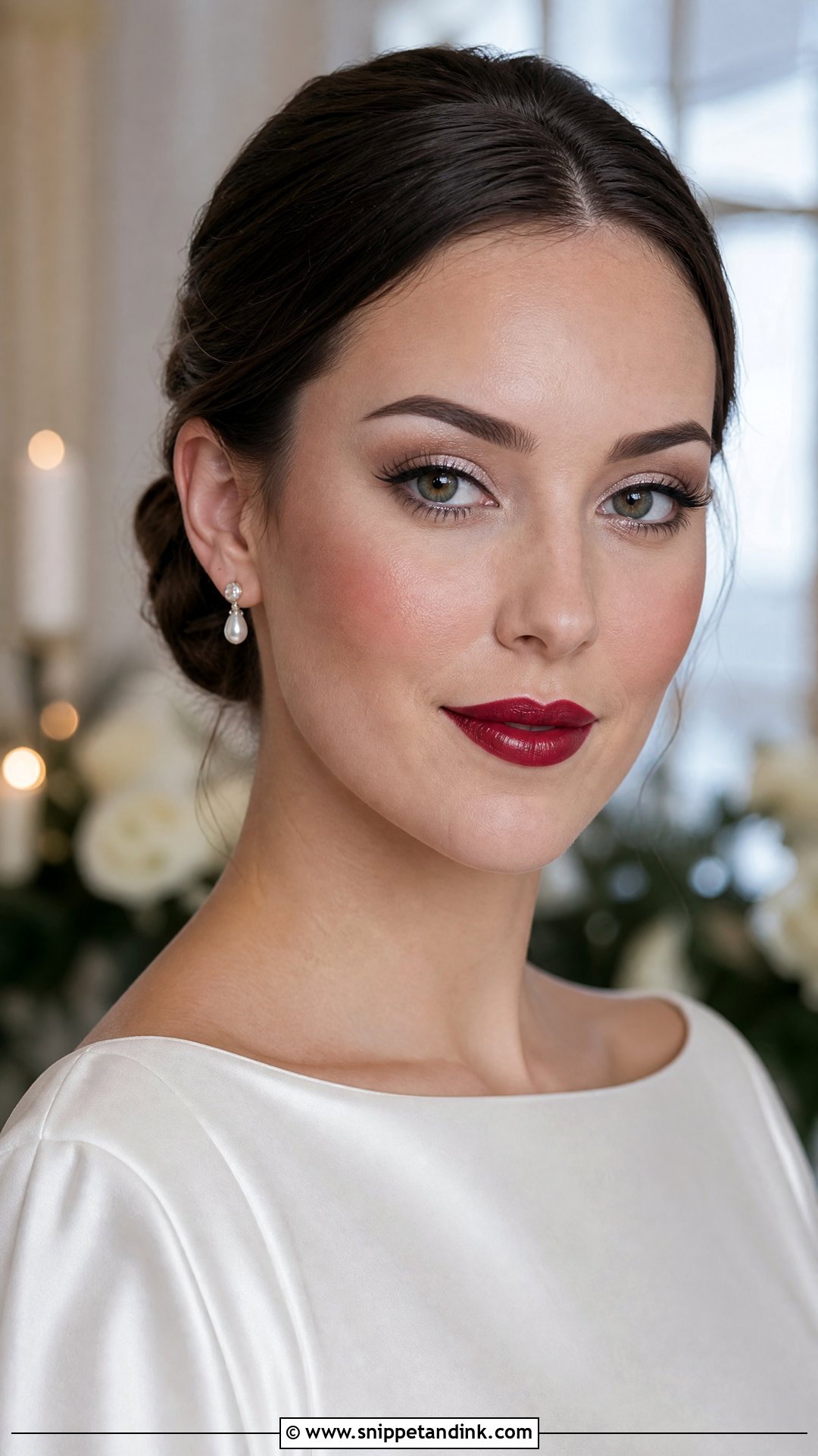 Winter Bridal Makeup Red Lips - Snippet and Ink - 30 Bridal Makeup Red Lips